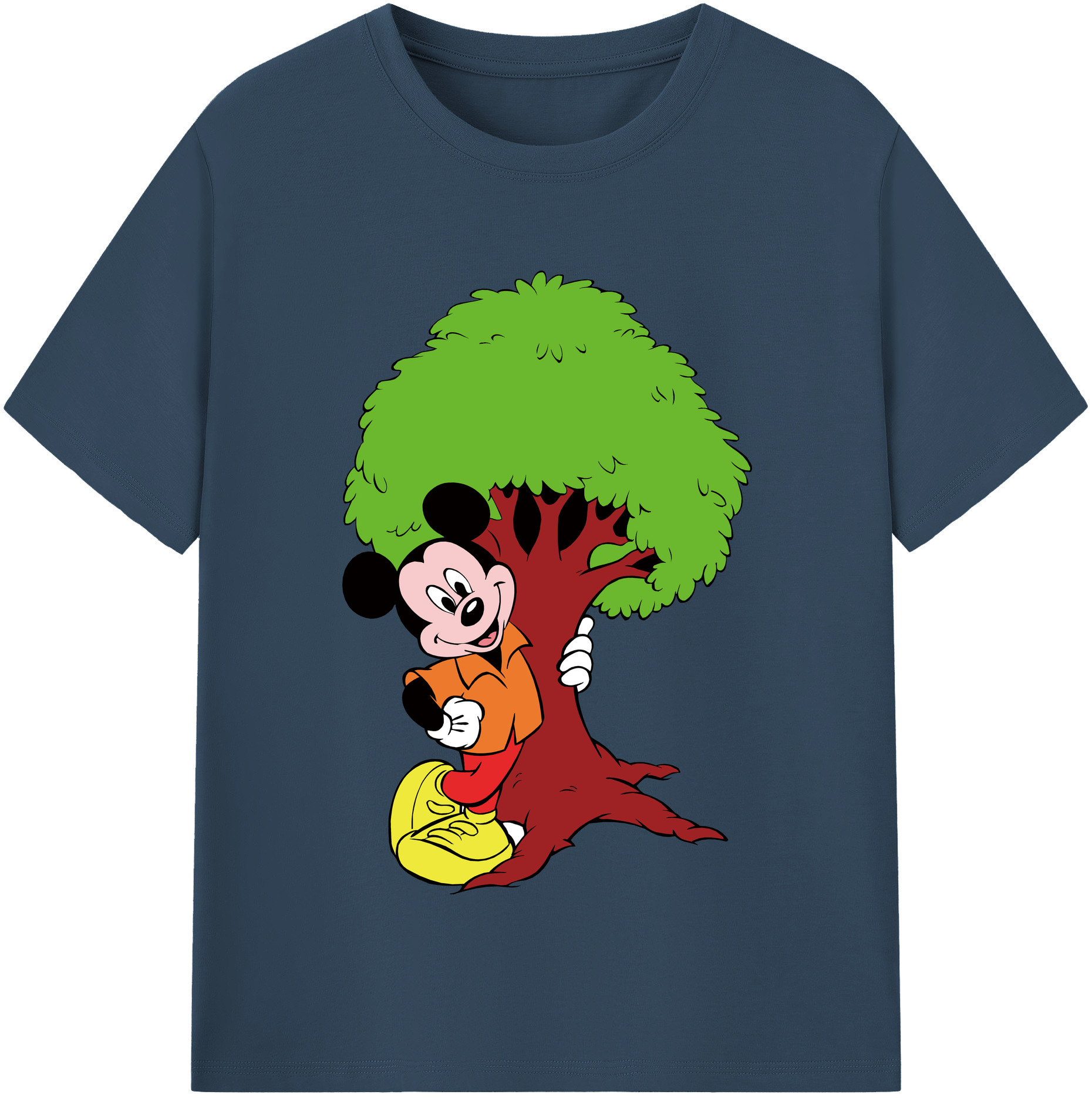 （画像用） ミッキーマウス Mickey Mouse 綿100％半袖Tシャツ（フロントプリント）