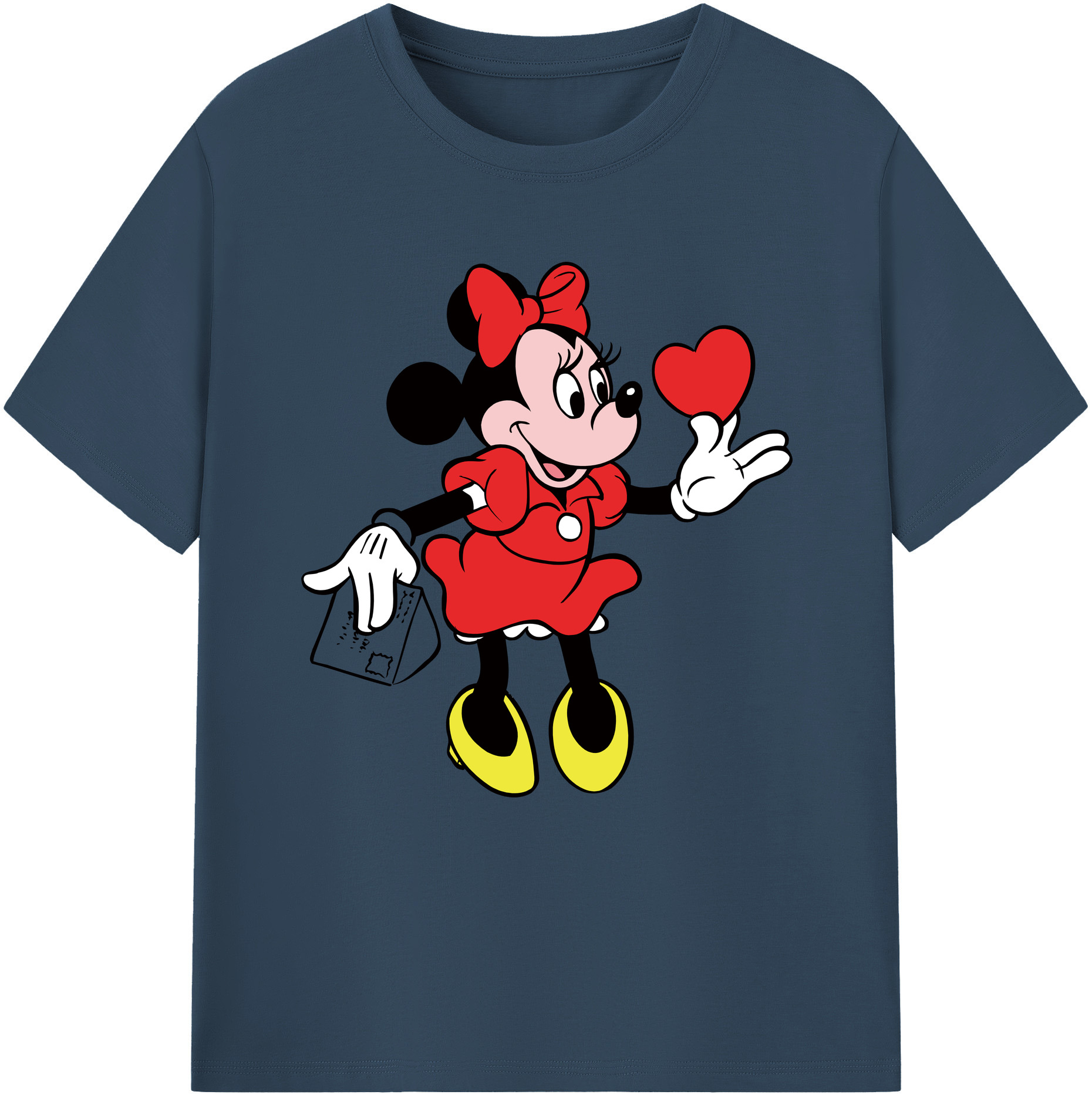 （画像用） ミッキーマウス Mickey Mouse 綿100％半袖Tシャツ（フロントプリント）