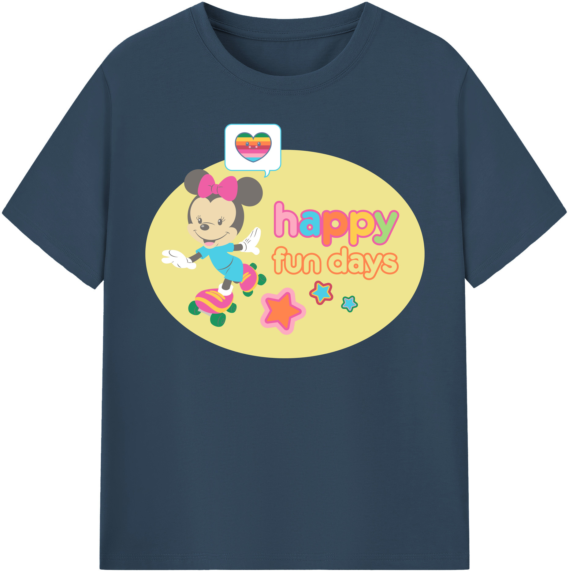 （画像用） ミッキーマウス Mickey Mouse 綿100％半袖Tシャツ（フロントプリント）