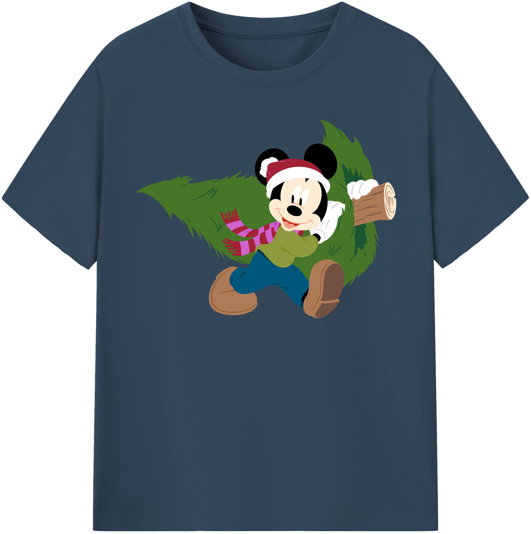 （画像用） ミッキーマウス Mickey Mouse 綿100％半袖Tシャツ（フロントプリント）
