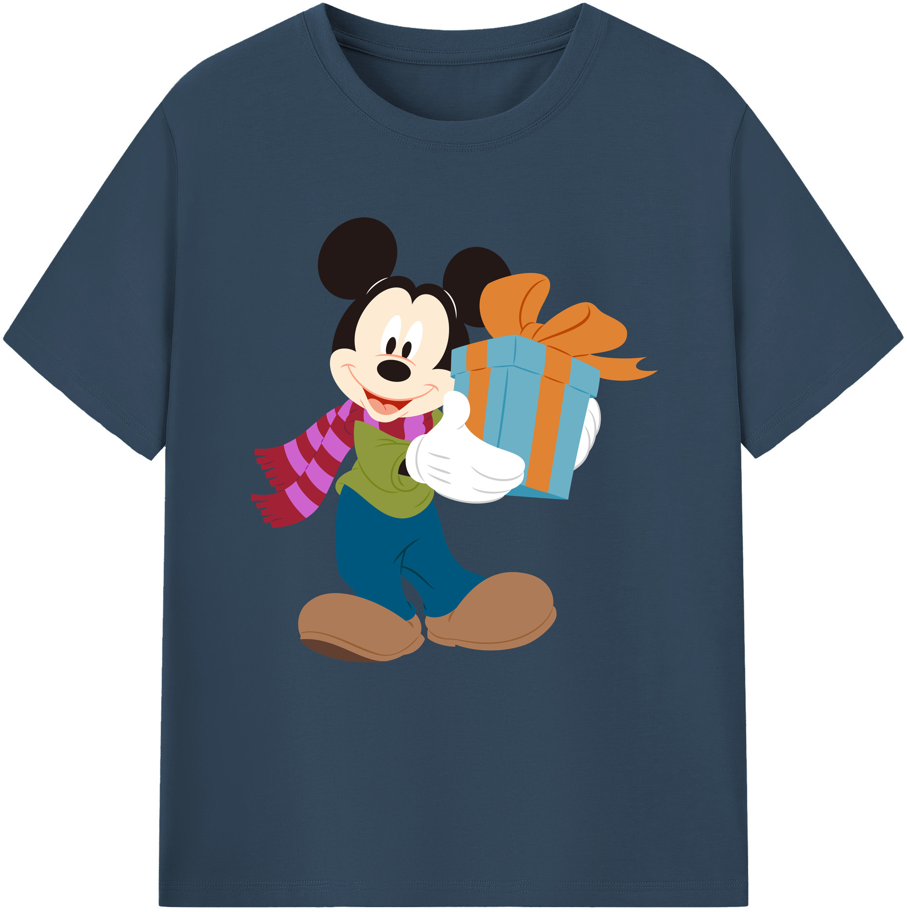 （画像用） ミッキーマウス Mickey Mouse 綿100％半袖Tシャツ（フロントプリント）