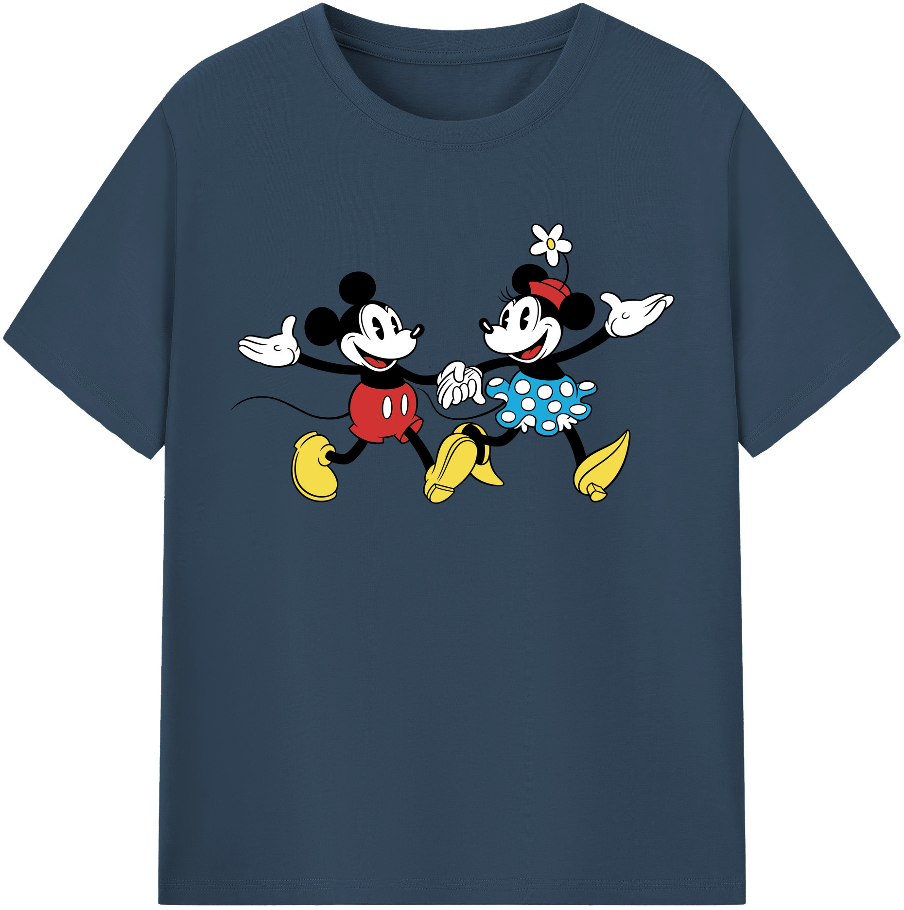 （画像用） ミッキーマウス Mickey Mouse 綿100％半袖Tシャツ（フロントプリント）