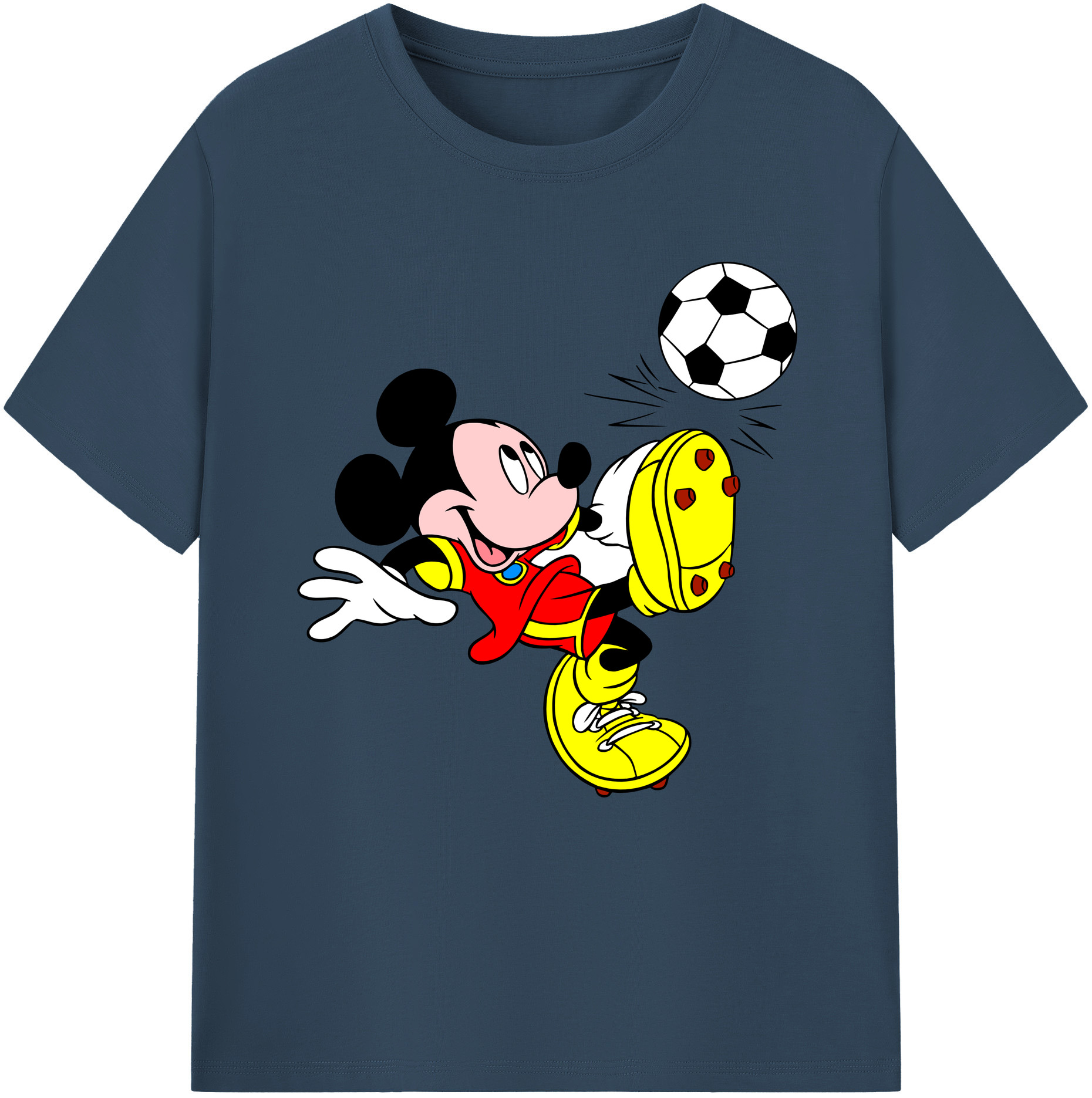 （画像用） ミッキーマウス Mickey Mouse 綿100％半袖Tシャツ（フロントプリント）