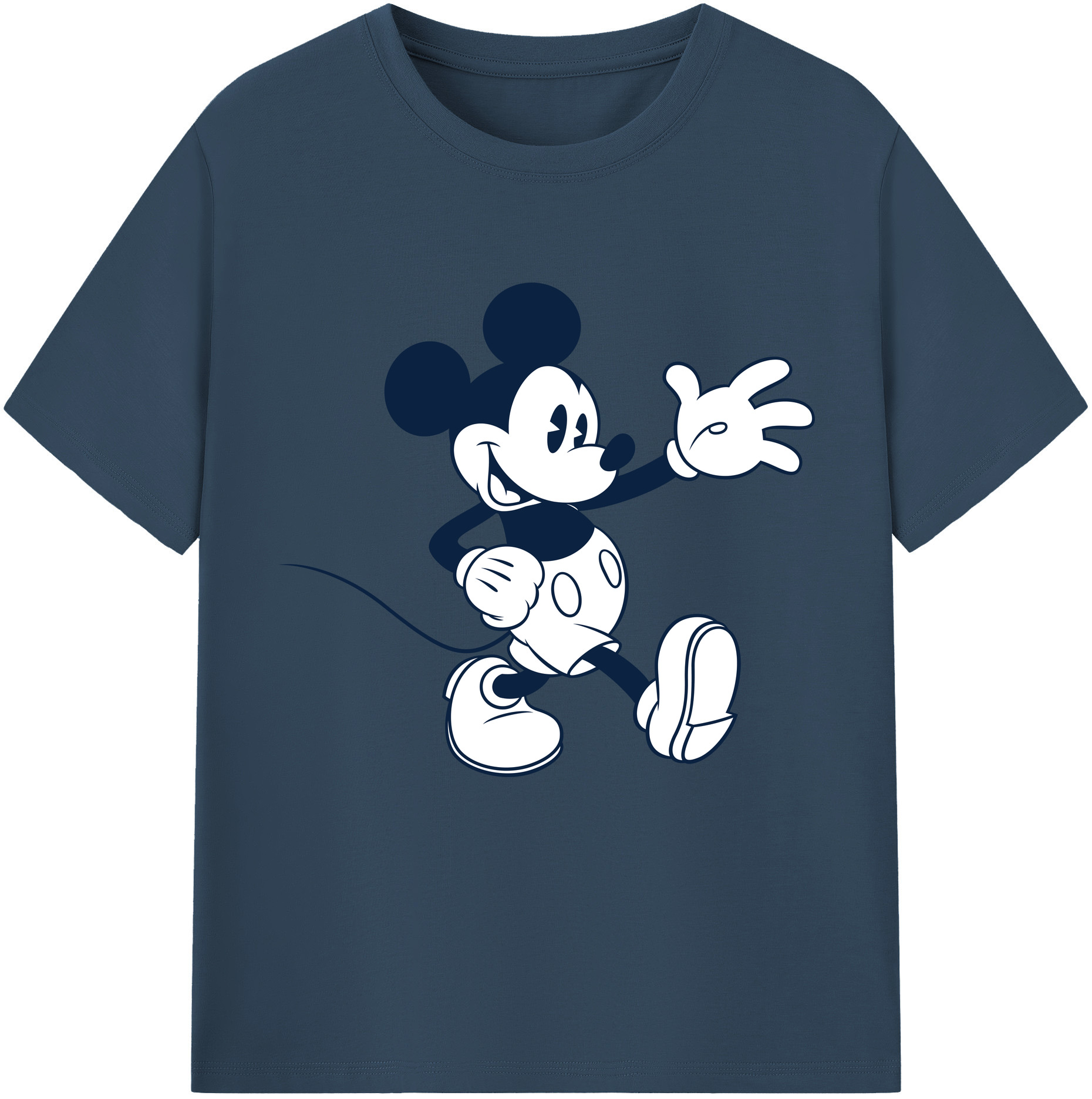 （画像用） ミッキーマウス Mickey Mouse 綿100％半袖Tシャツ（フロントプリント）