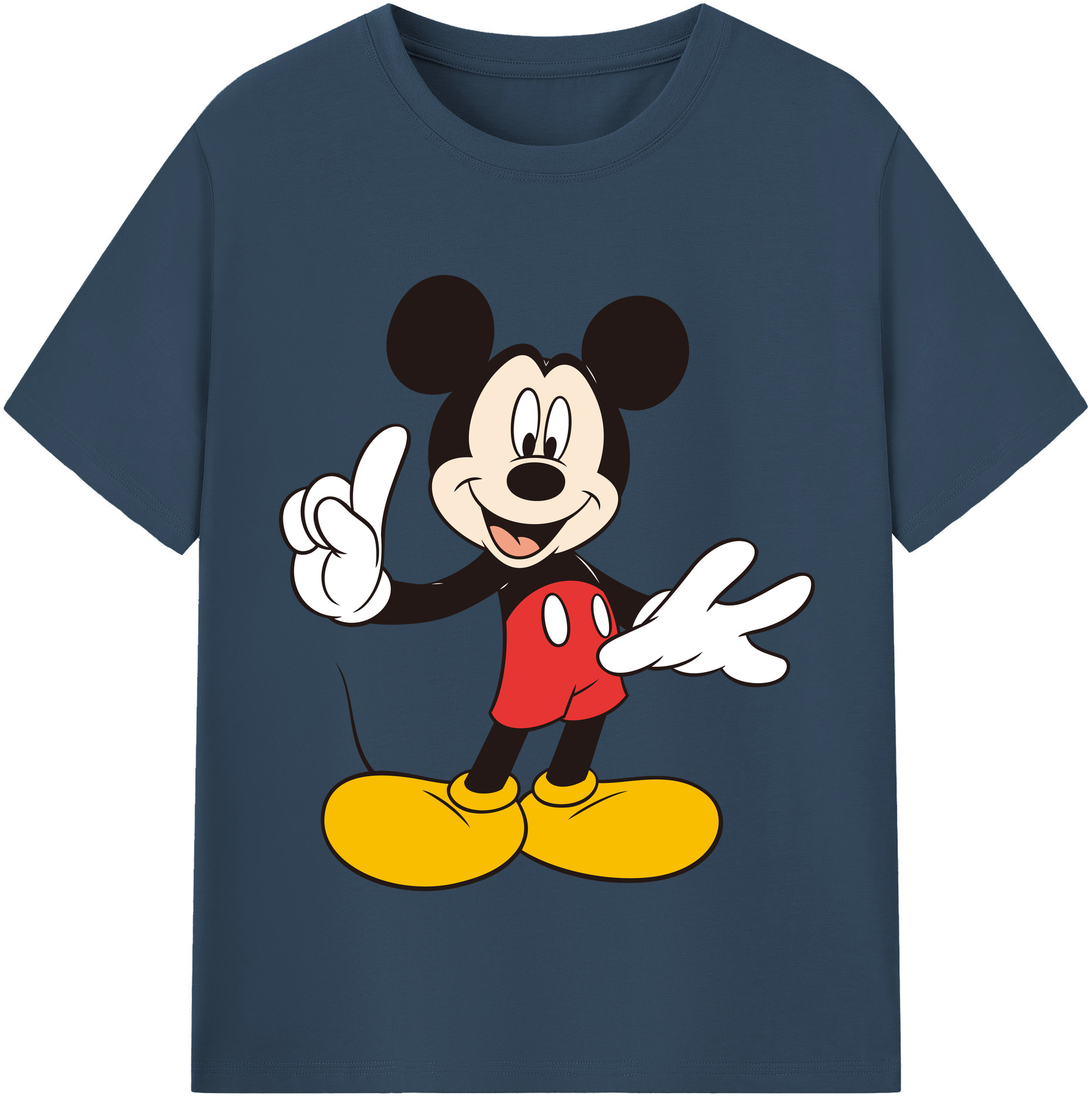 （画像用） ミッキーマウス Mickey Mouse 綿100％半袖Tシャツ（フロントプリント）