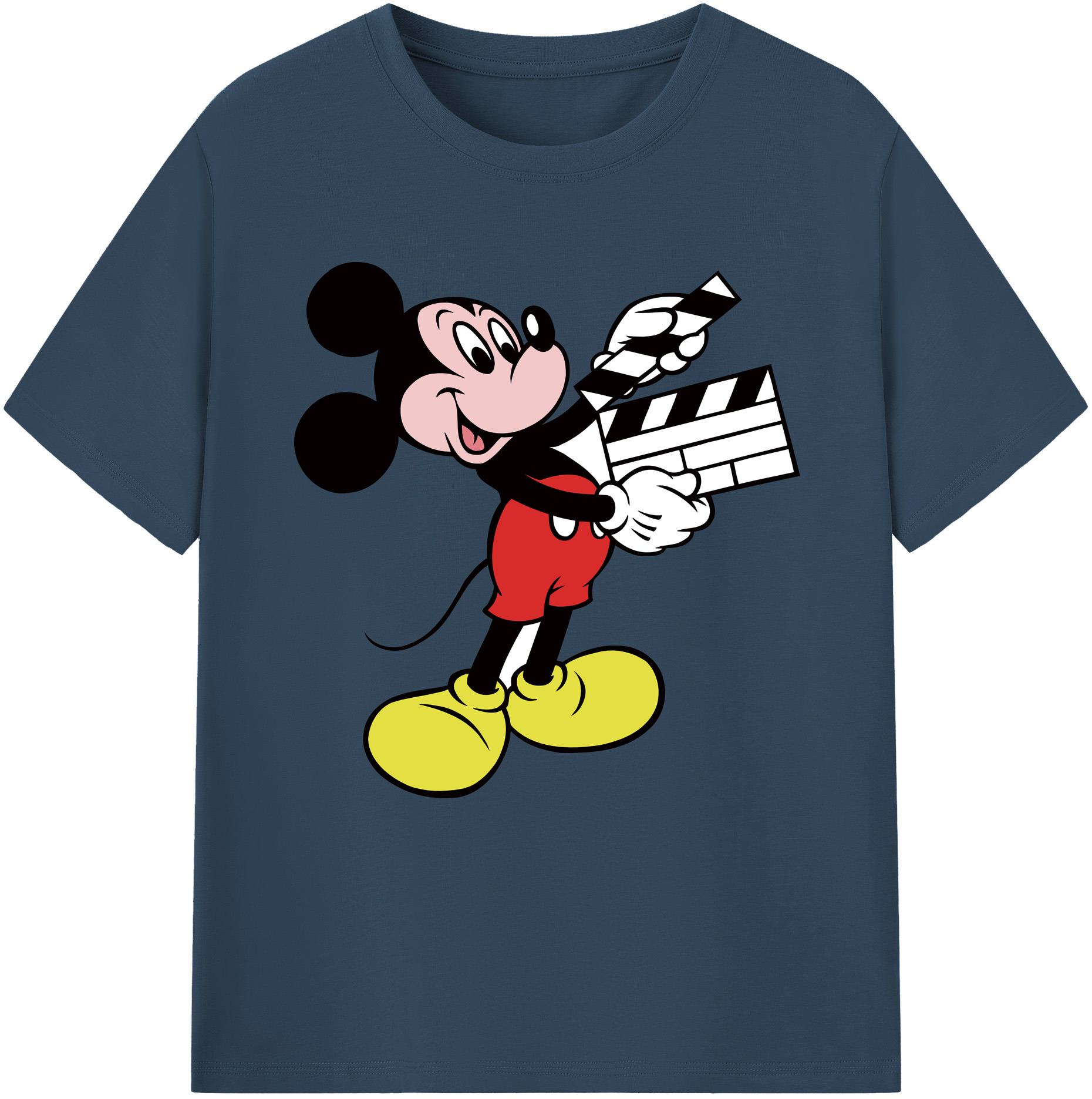 （画像用） ミッキーマウス Mickey Mouse 綿100％半袖Tシャツ（フロントプリント）