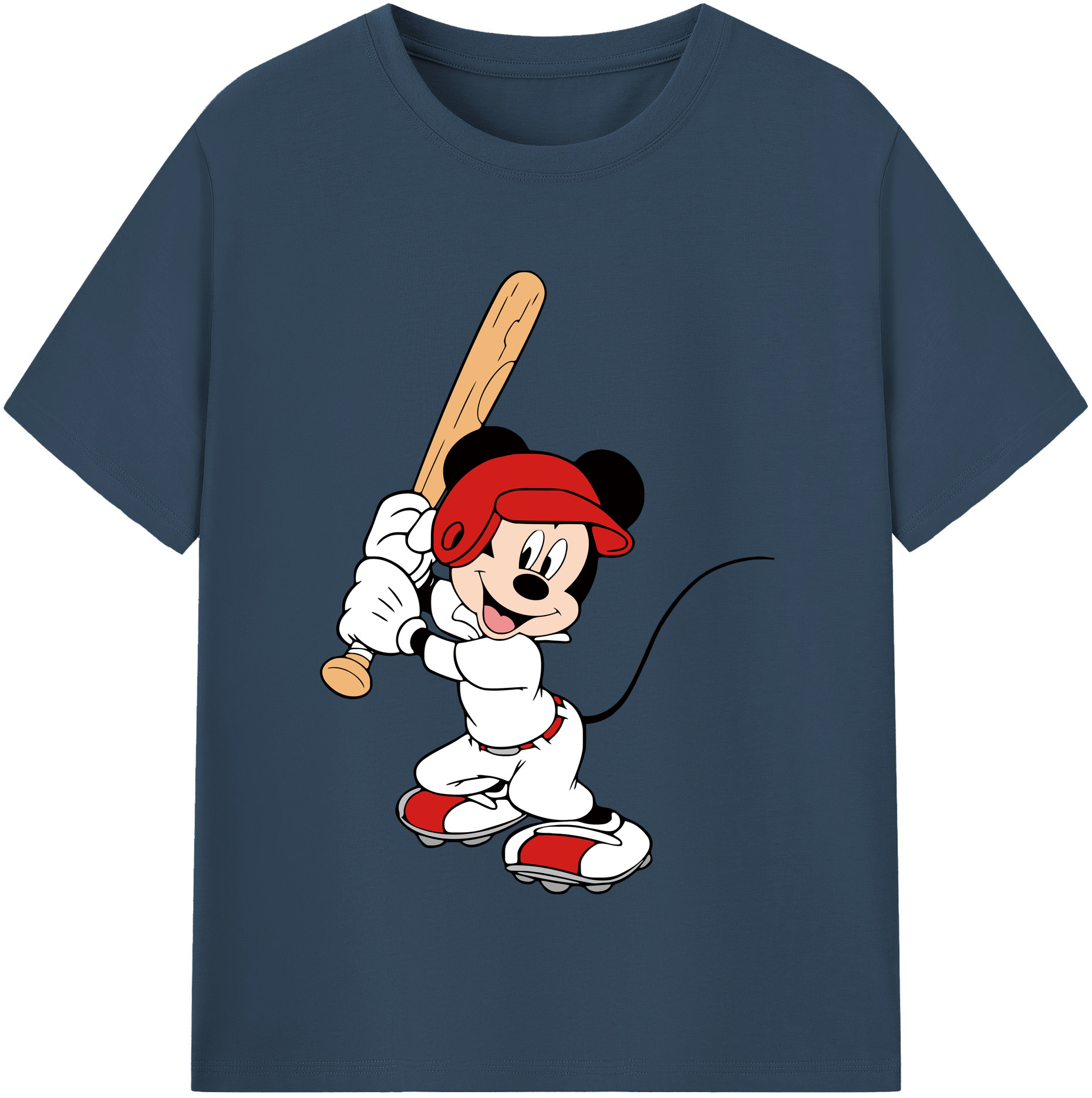 （画像用） ミッキーマウス Mickey Mouse 綿100％半袖Tシャツ（フロントプリント）