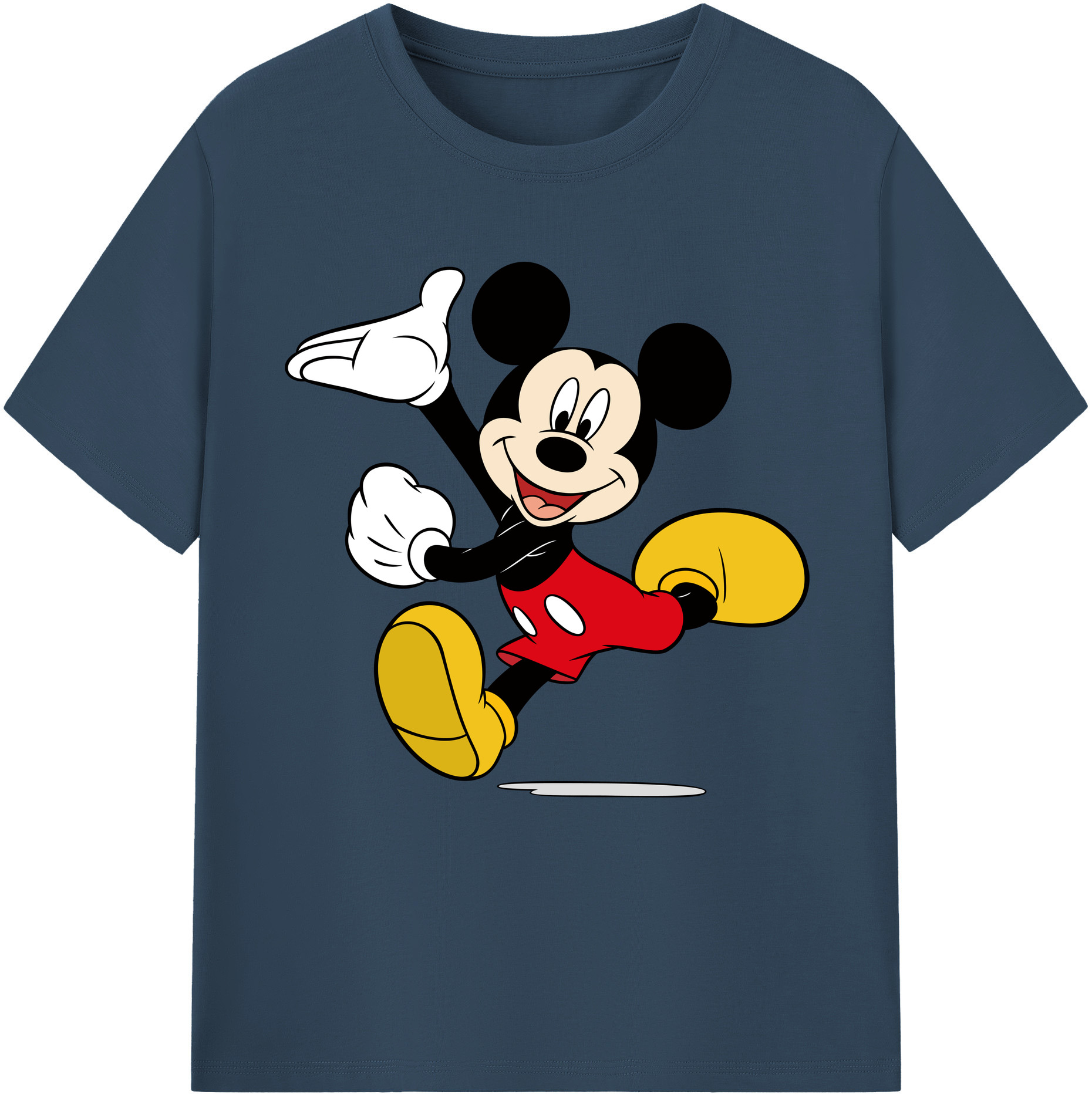 （画像用） ミッキーマウス Mickey Mouse 綿100％半袖Tシャツ（フロントプリント）
