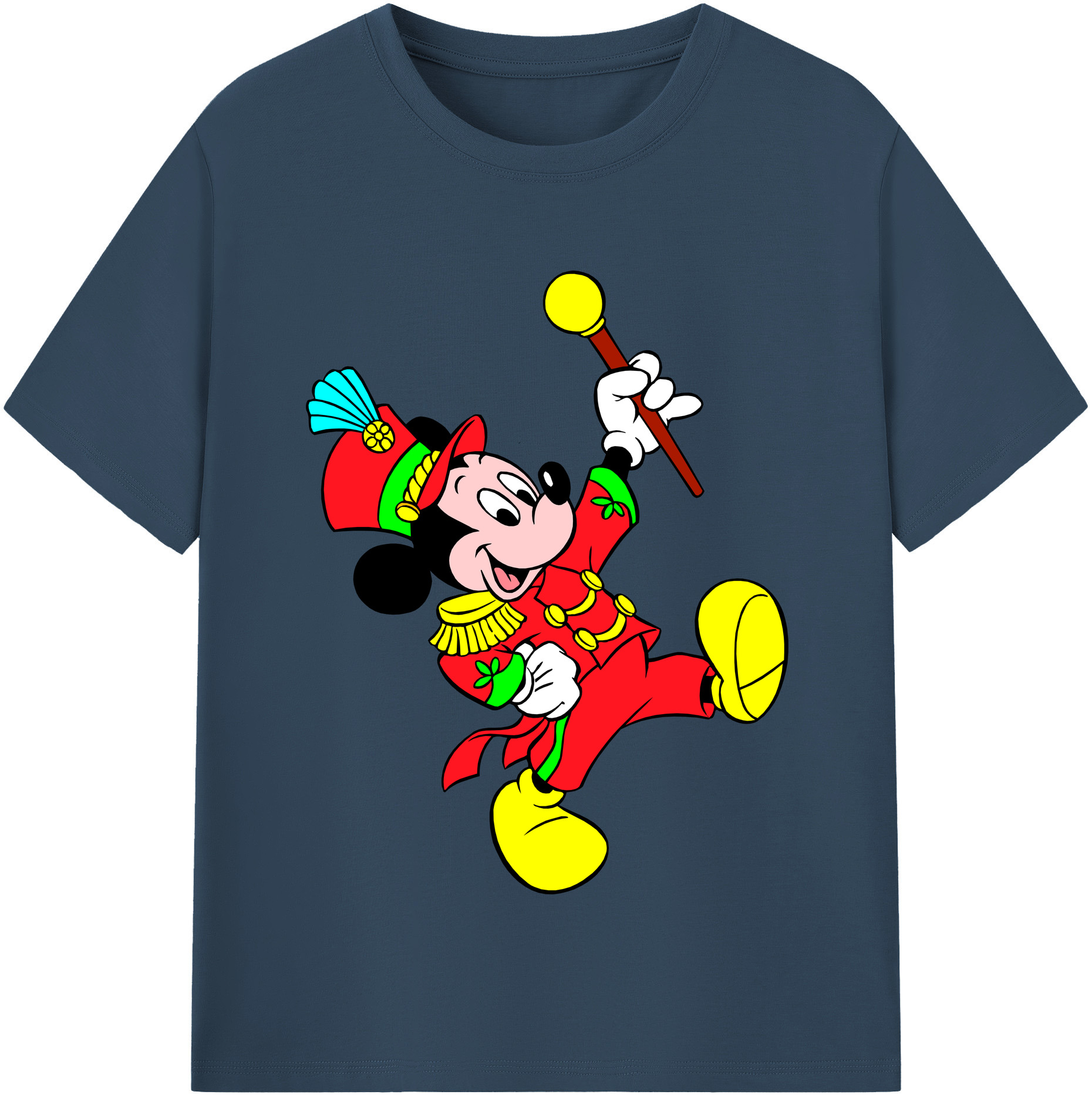 （画像用） ミッキーマウス Mickey Mouse 綿100％半袖Tシャツ（フロントプリント）