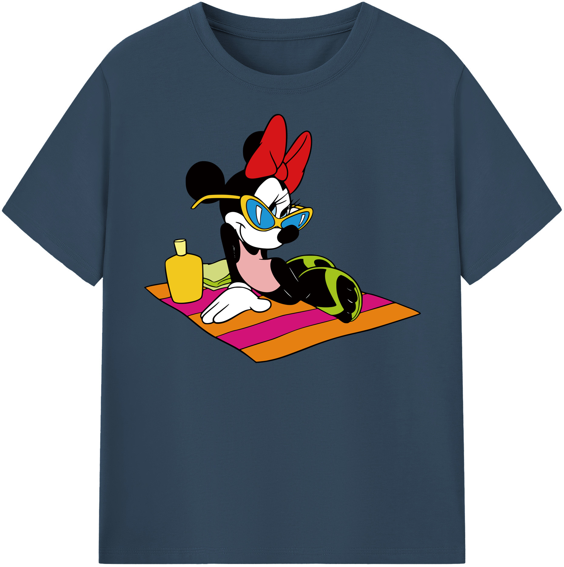 （画像用） ミッキーマウス Mickey Mouse 綿100％半袖Tシャツ（フロントプリント）