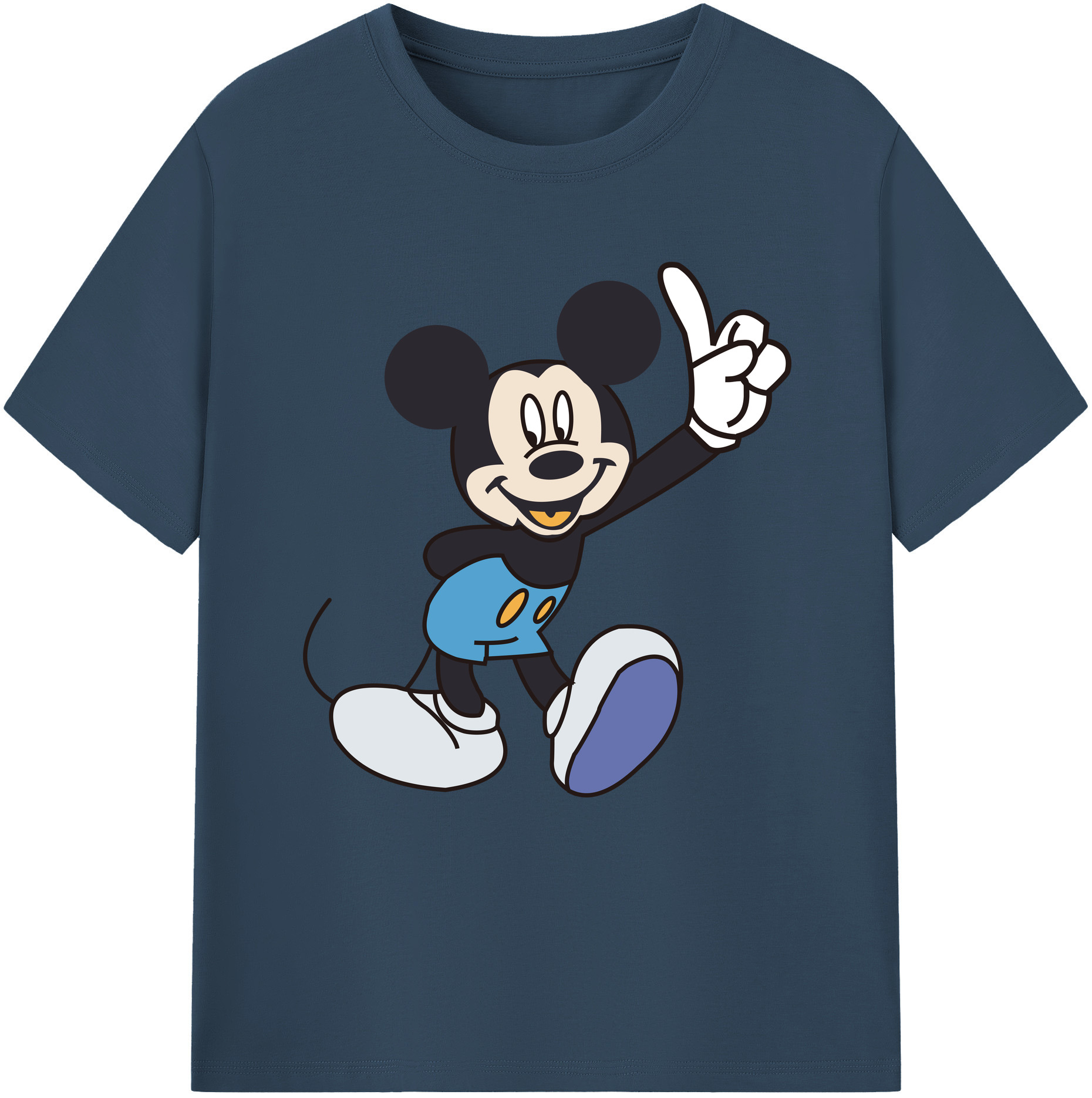 （画像用） ミッキーマウス Mickey Mouse 綿100％半袖Tシャツ（フロントプリント）