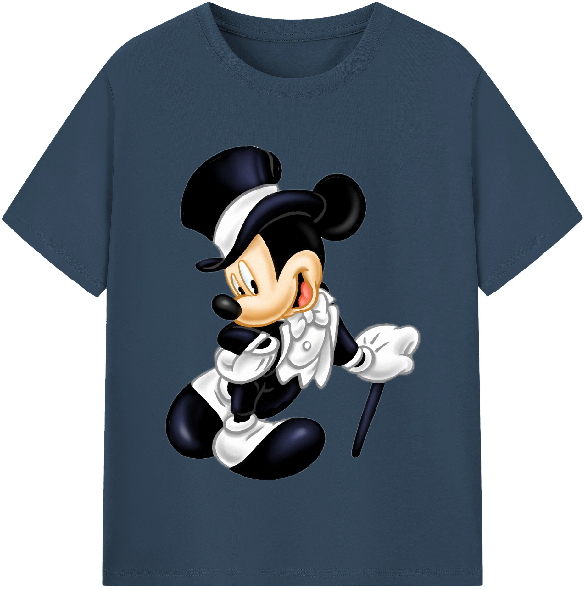 （画像用） ミッキーマウス Mickey Mouse 綿100％半袖Tシャツ（フロントプリント）