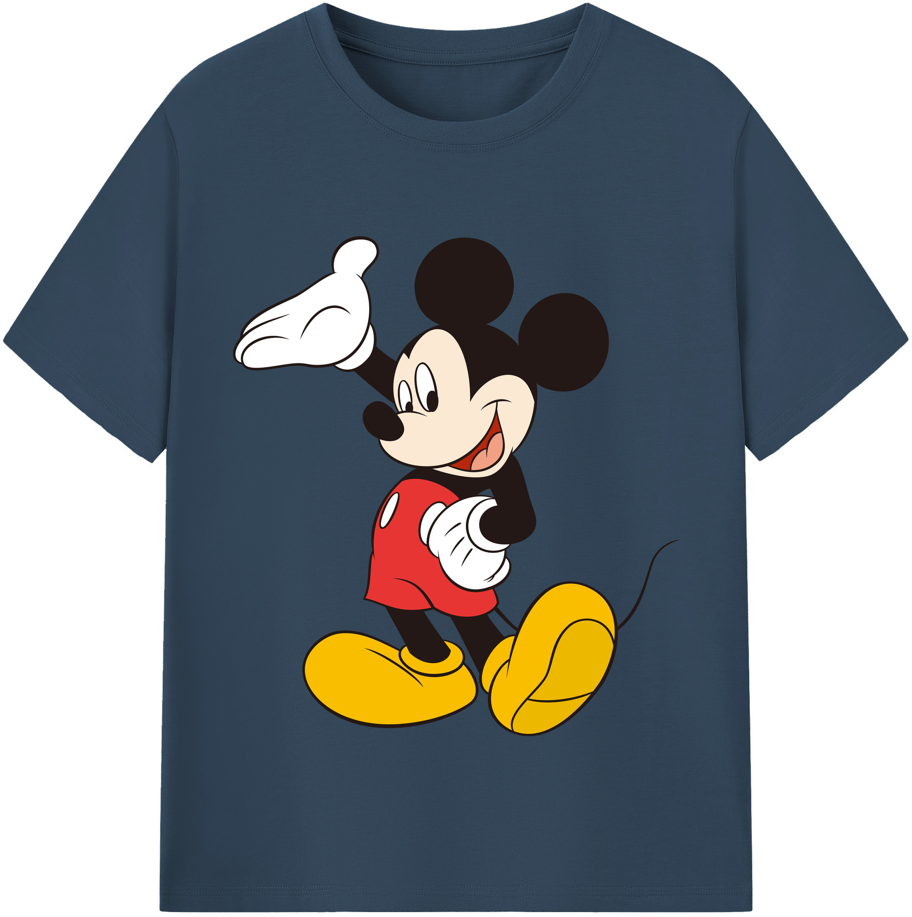 （画像用） ミッキーマウス Mickey Mouse 綿100％半袖Tシャツ（フロントプリント）