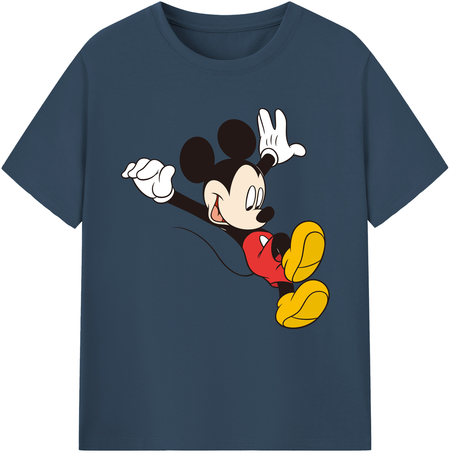 （画像用） ミッキーマウス Mickey Mouse 綿100％半袖Tシャツ（フロントプリント）