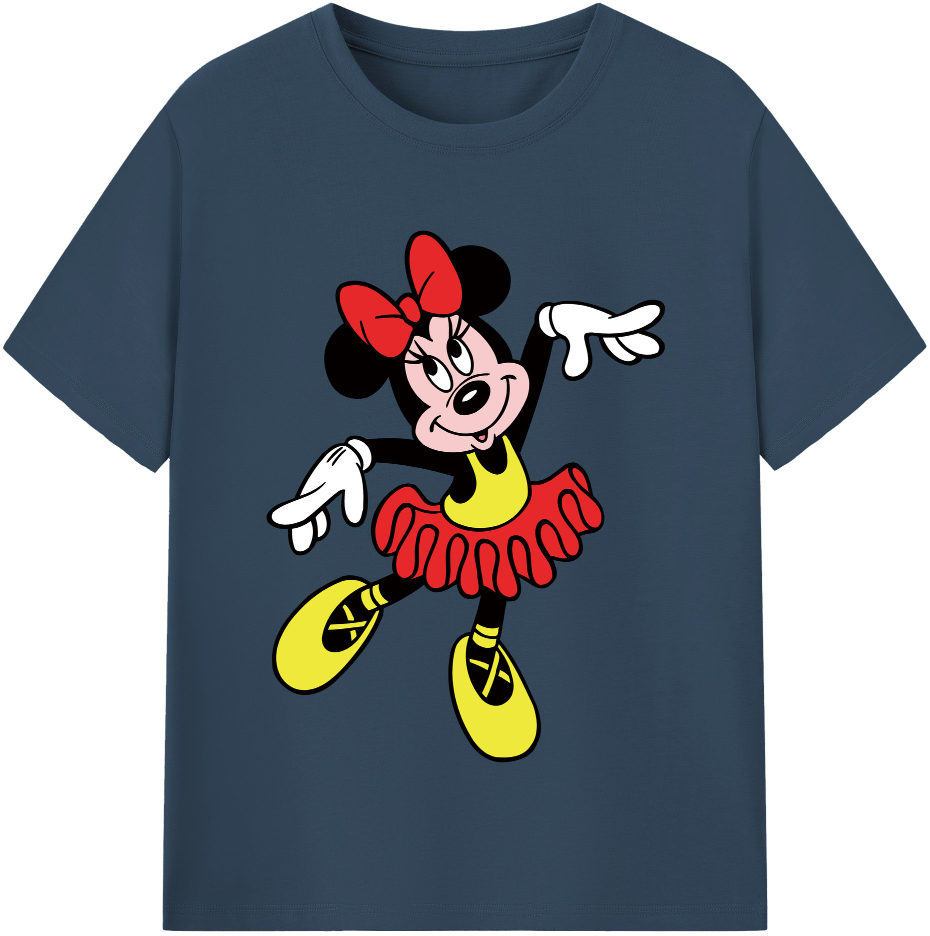 （画像用） ミッキーマウス Mickey Mouse 綿100％半袖Tシャツ（フロントプリント）