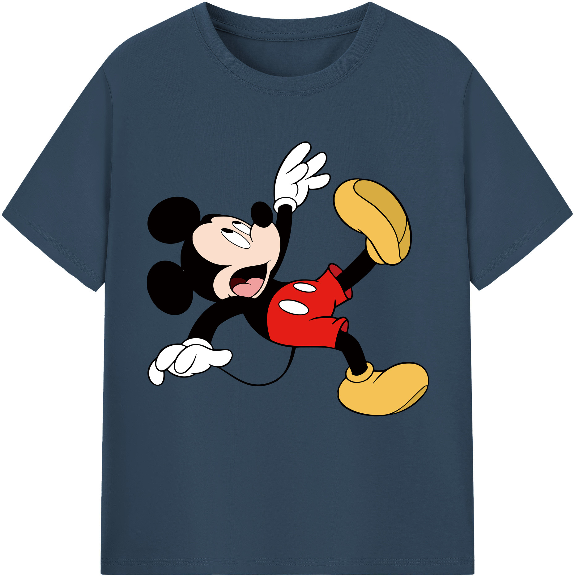（画像用） ミッキーマウス Mickey Mouse 綿100％半袖Tシャツ（フロントプリント）