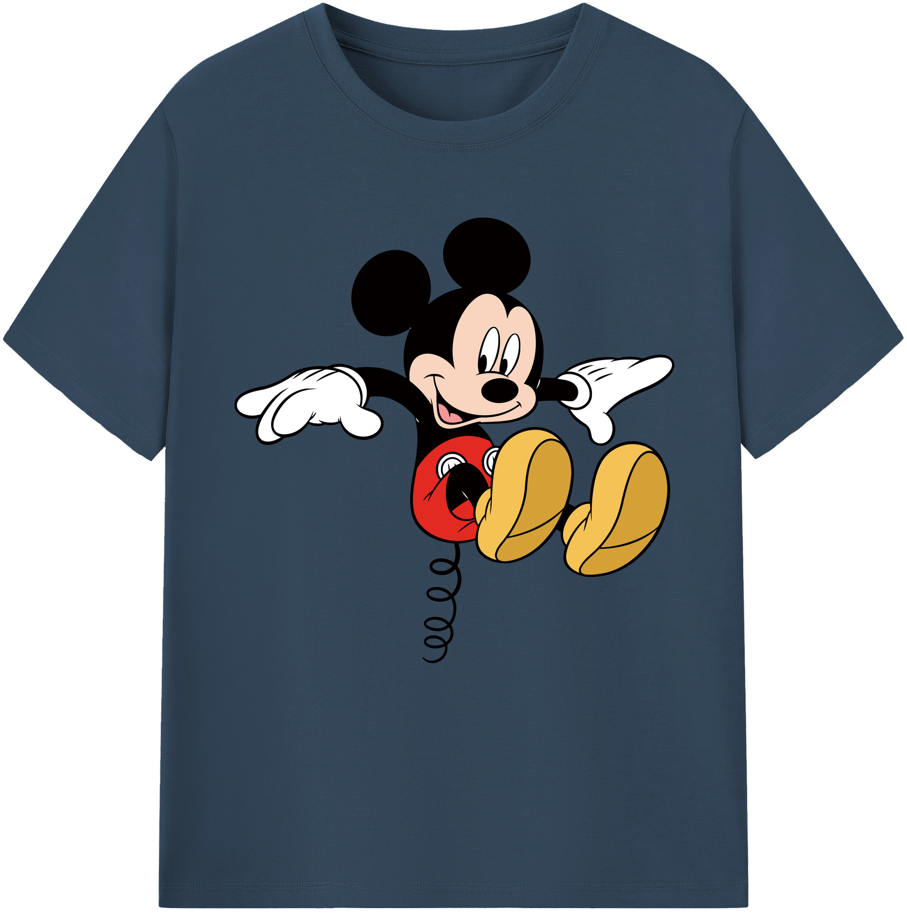 （画像用） ミッキーマウス Mickey Mouse 綿100％半袖Tシャツ（フロントプリント）
