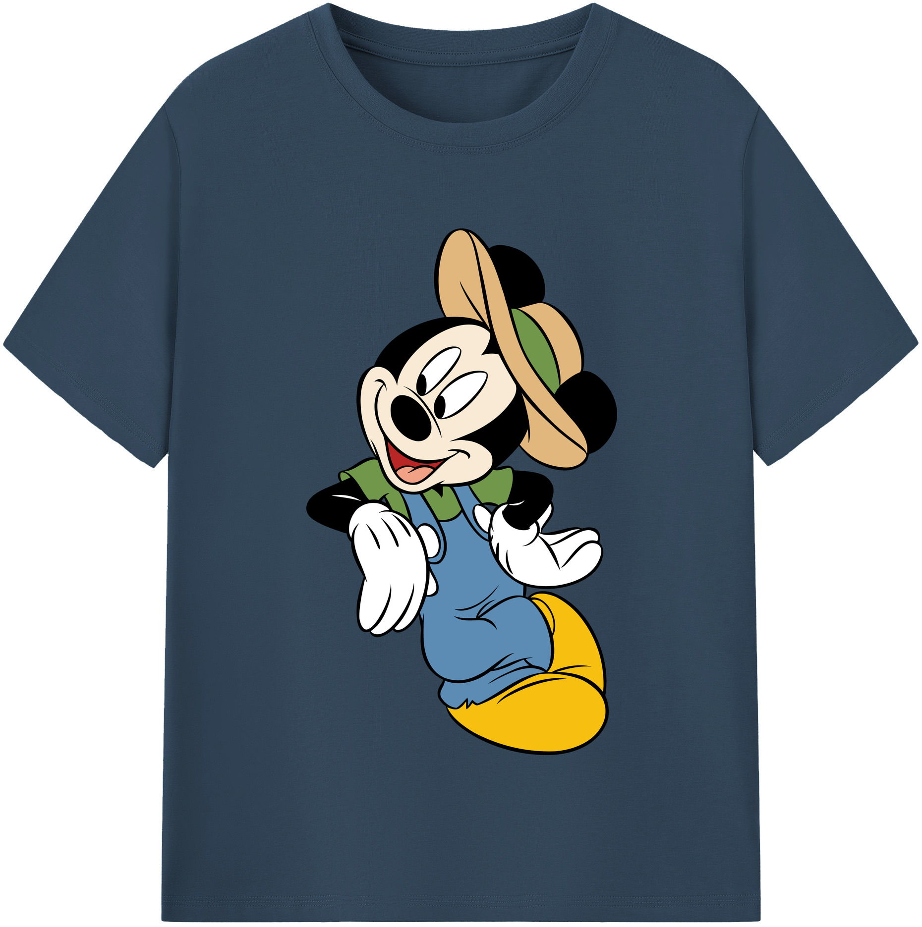 （画像用） ミッキーマウス Mickey Mouse 綿100％半袖Tシャツ（フロントプリント）
