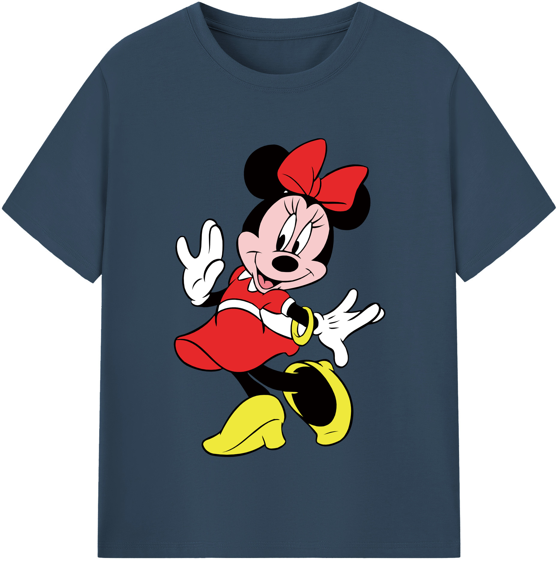 （画像用） ミッキーマウス Mickey Mouse 綿100％半袖Tシャツ（フロントプリント）