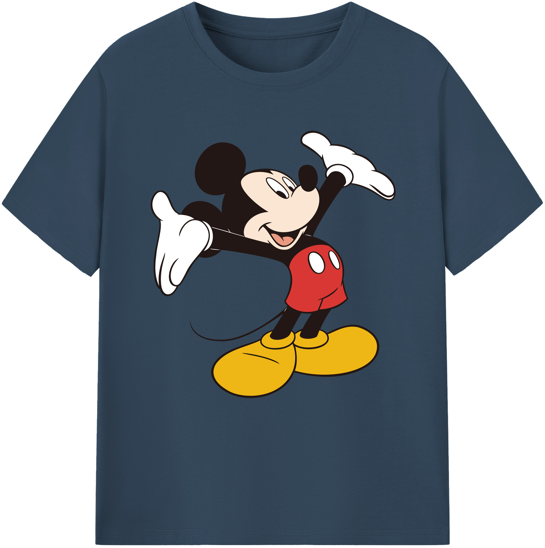 （画像用） ミッキーマウス Mickey Mouse 綿100％半袖Tシャツ（フロントプリント）