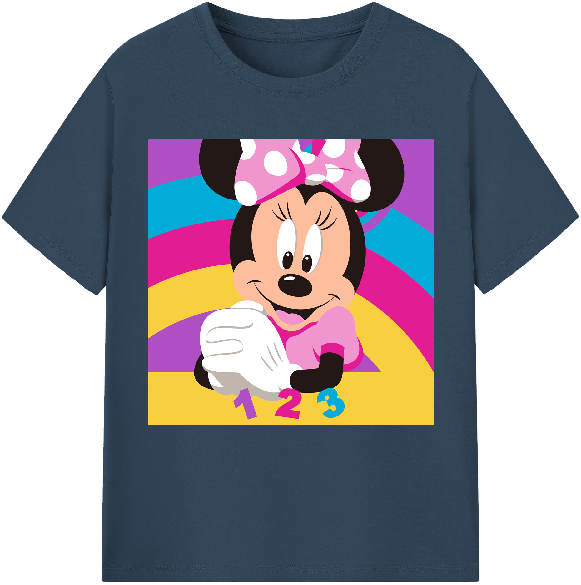 （画像用） ミッキーマウス Mickey Mouse 綿100％半袖Tシャツ（フロントプリント）