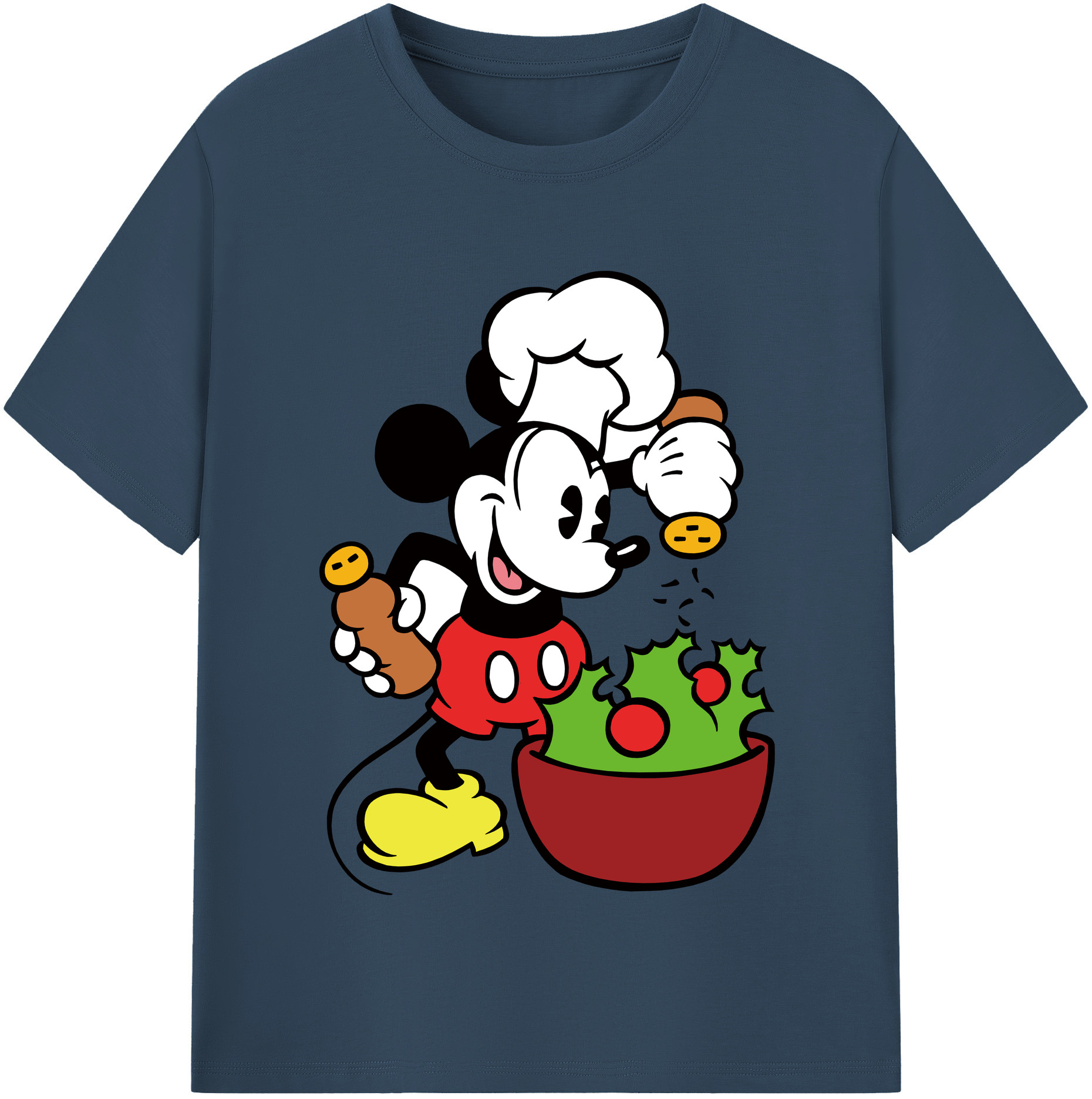 （画像用） ミッキーマウス Mickey Mouse 綿100％半袖Tシャツ（フロントプリント）