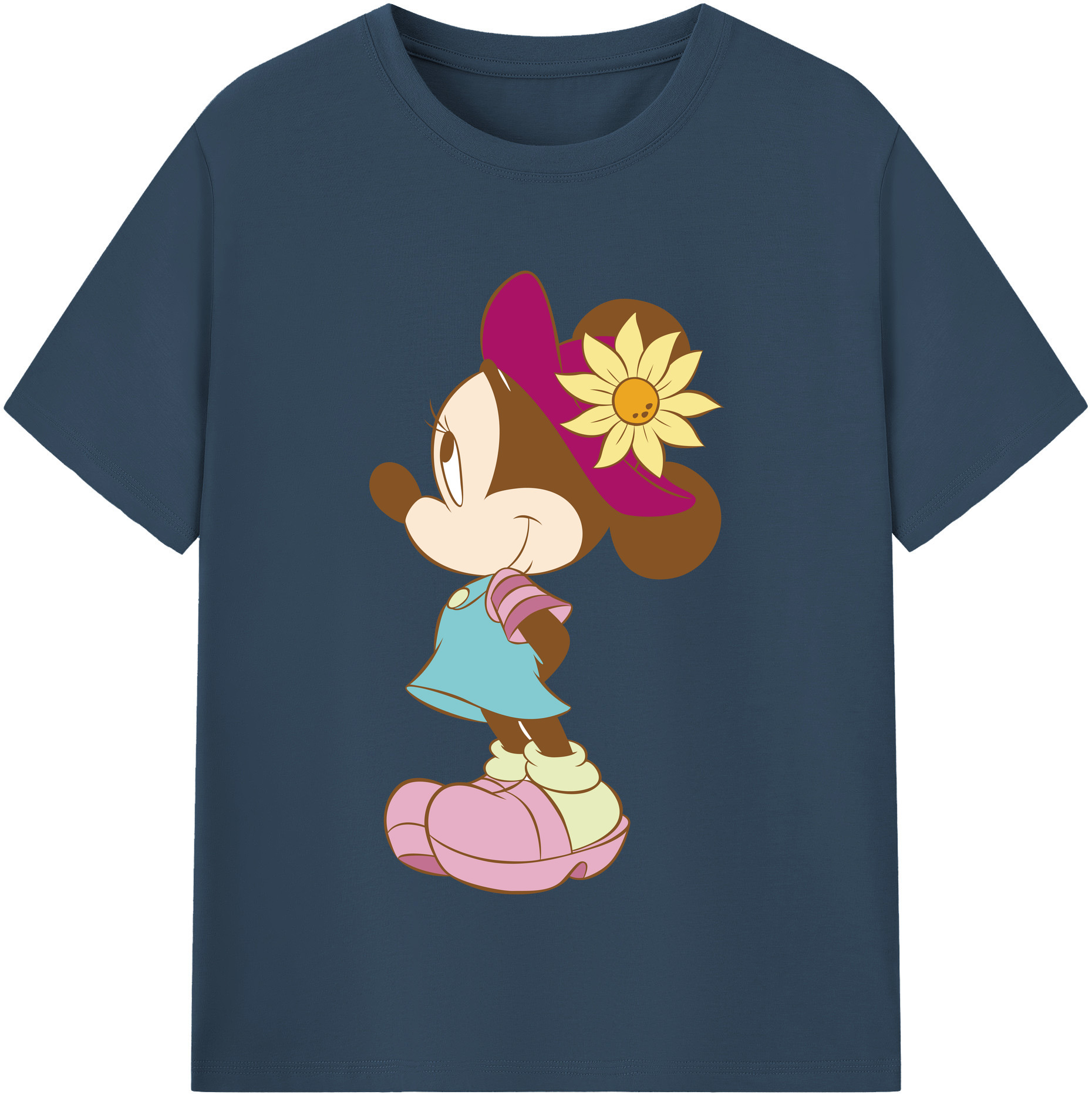 （画像用） ミッキーマウス Mickey Mouse 綿100％半袖Tシャツ（フロントプリント）
