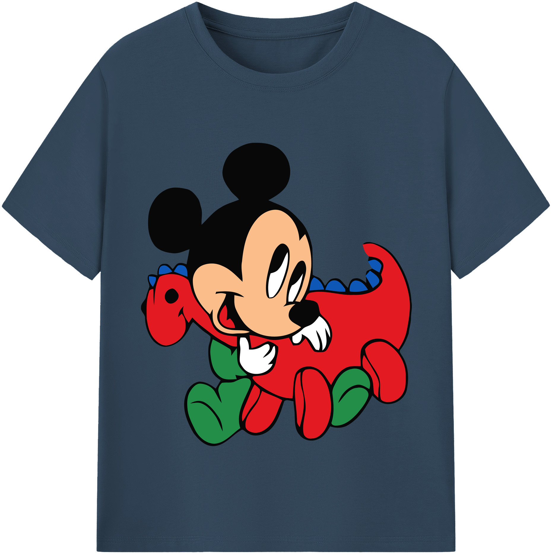 （画像用） ミッキーマウス Mickey Mouse 綿100％半袖Tシャツ（フロントプリント）