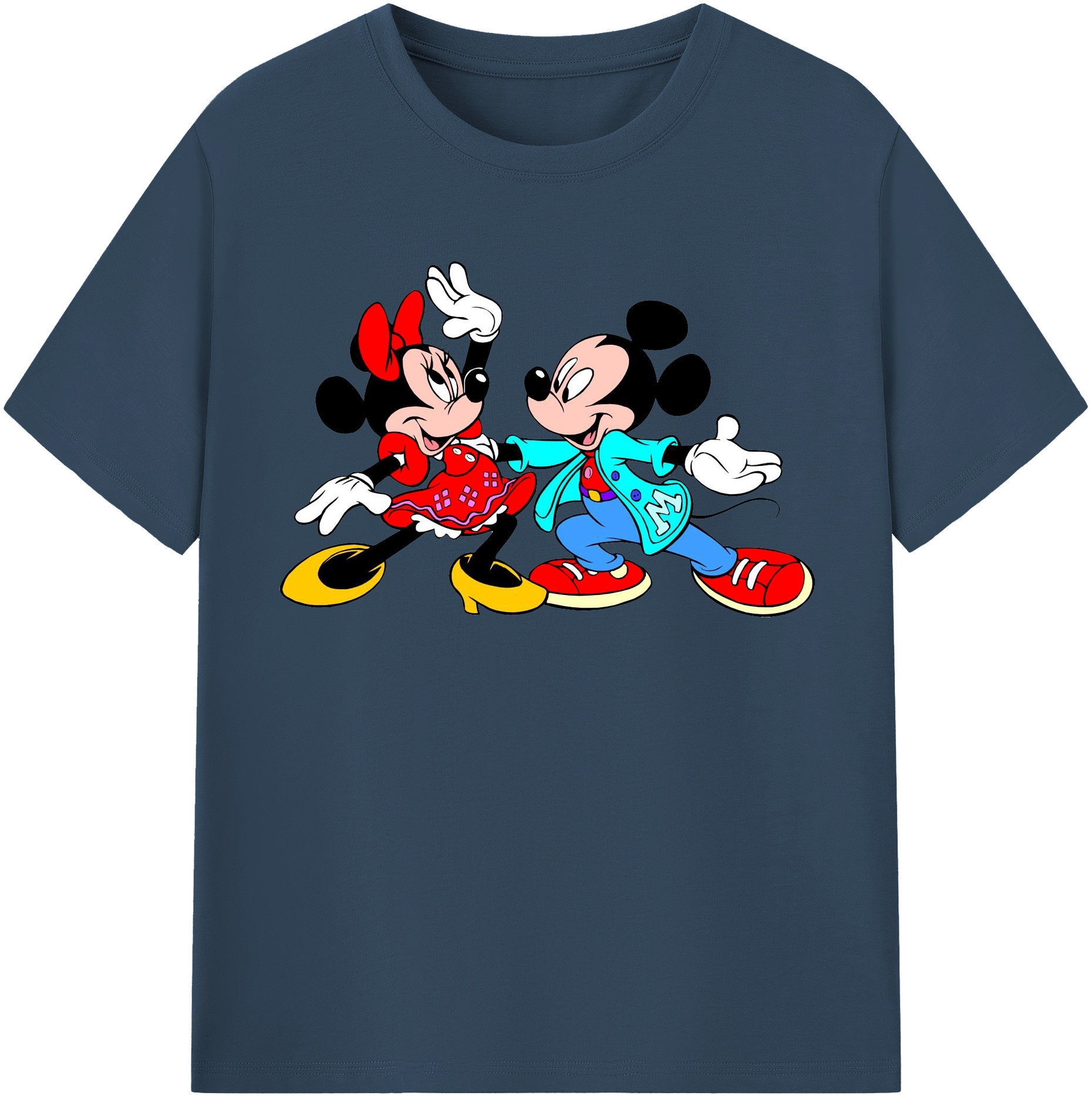 （画像用） ミッキーマウス Mickey Mouse 綿100％半袖Tシャツ（フロントプリント）