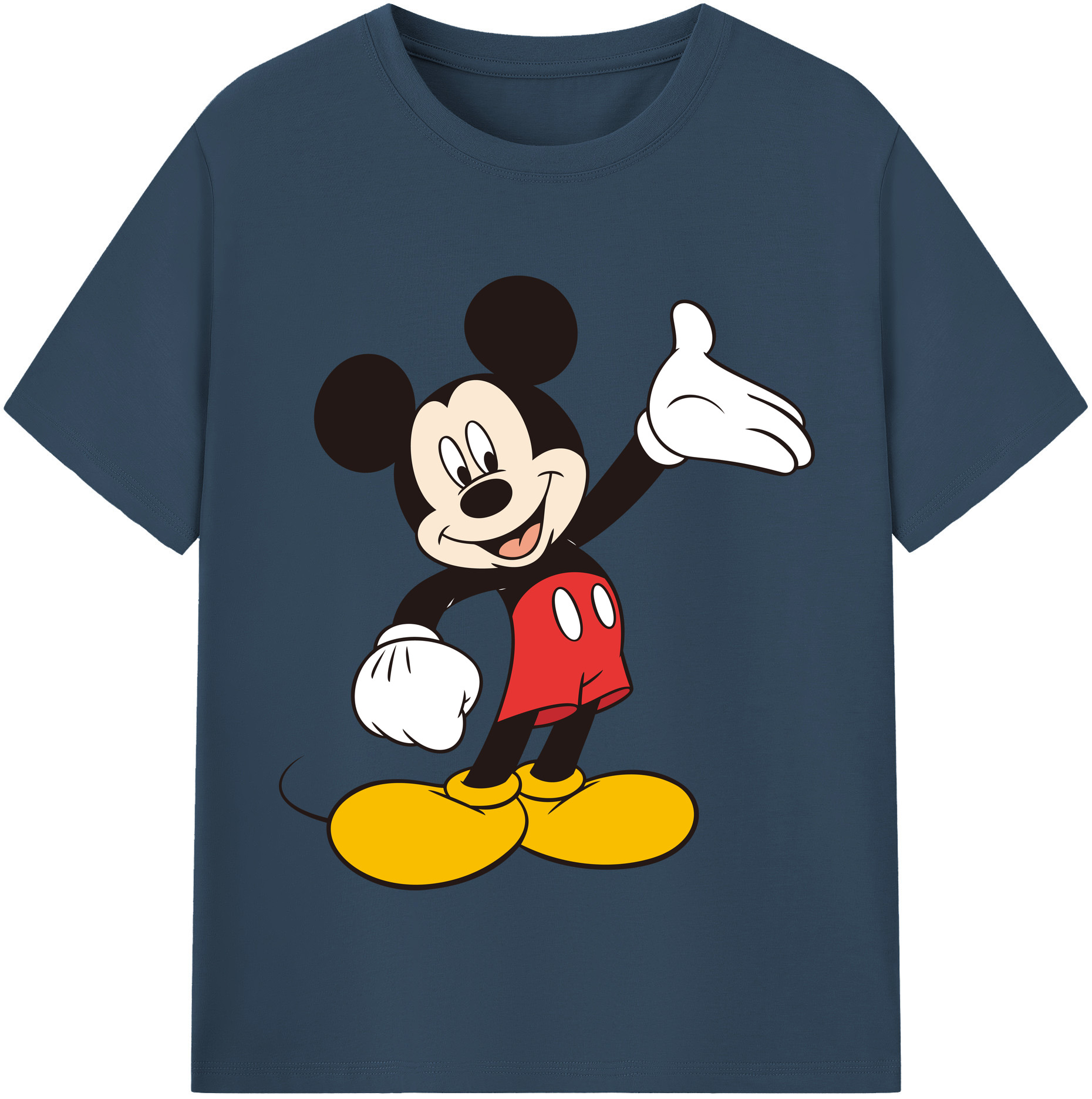 （画像用） ミッキーマウス Mickey Mouse 綿100％半袖Tシャツ（フロントプリント）