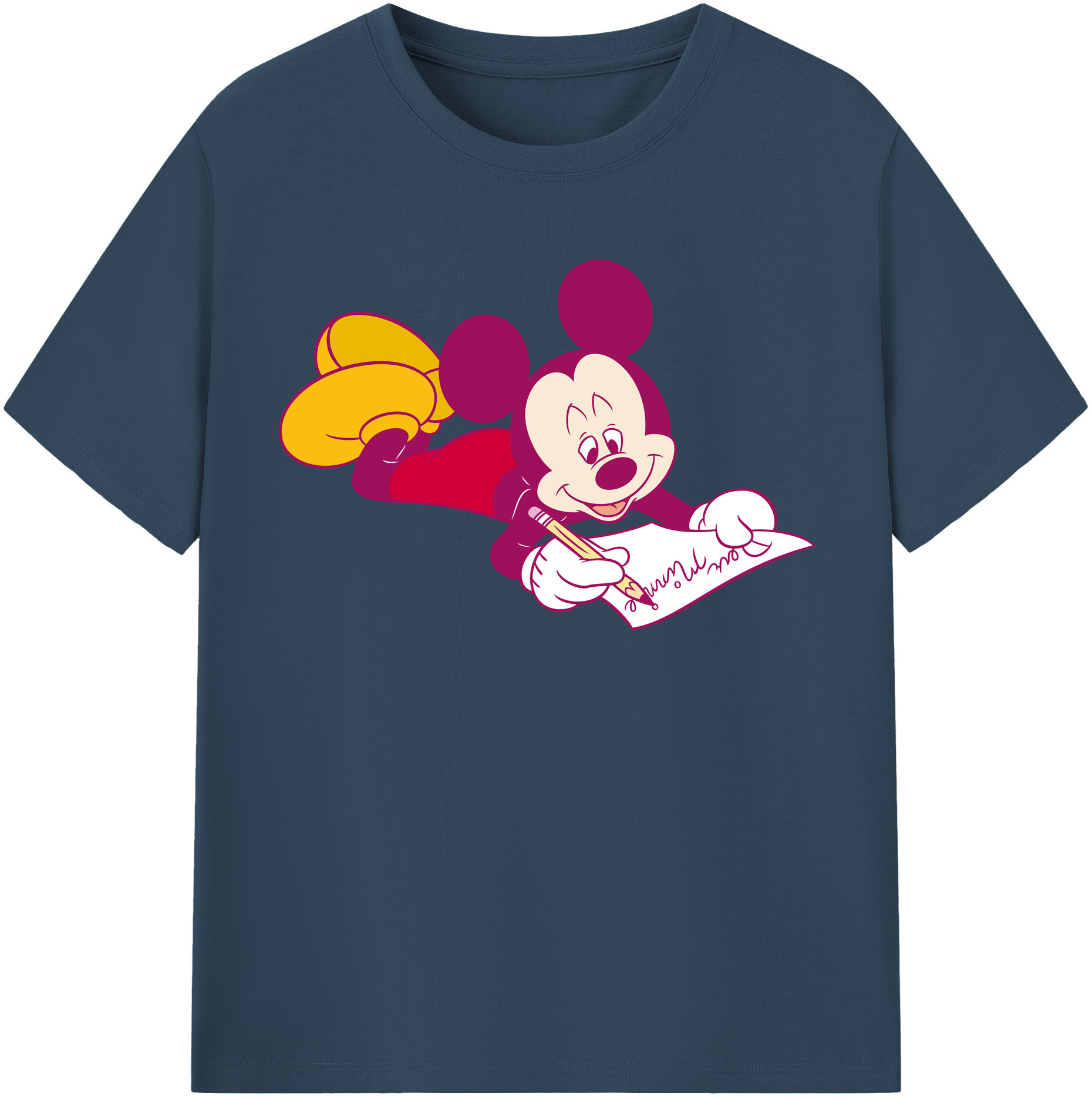（画像用） ミッキーマウス Mickey Mouse 綿100％半袖Tシャツ（フロントプリント）