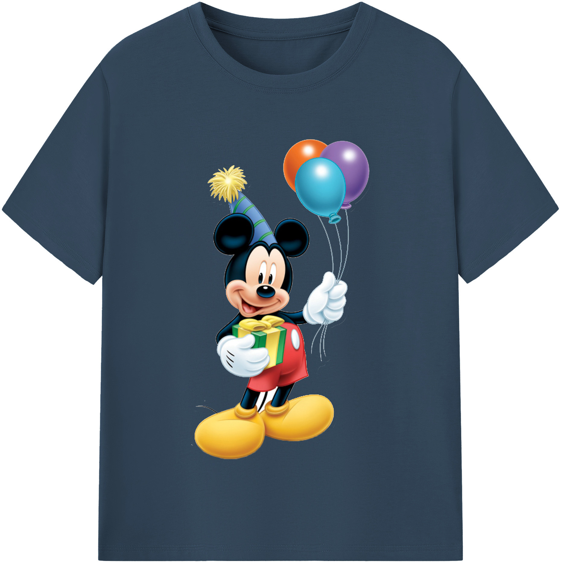（画像用） ミッキーマウス Mickey Mouse 綿100％半袖Tシャツ（フロントプリント）
