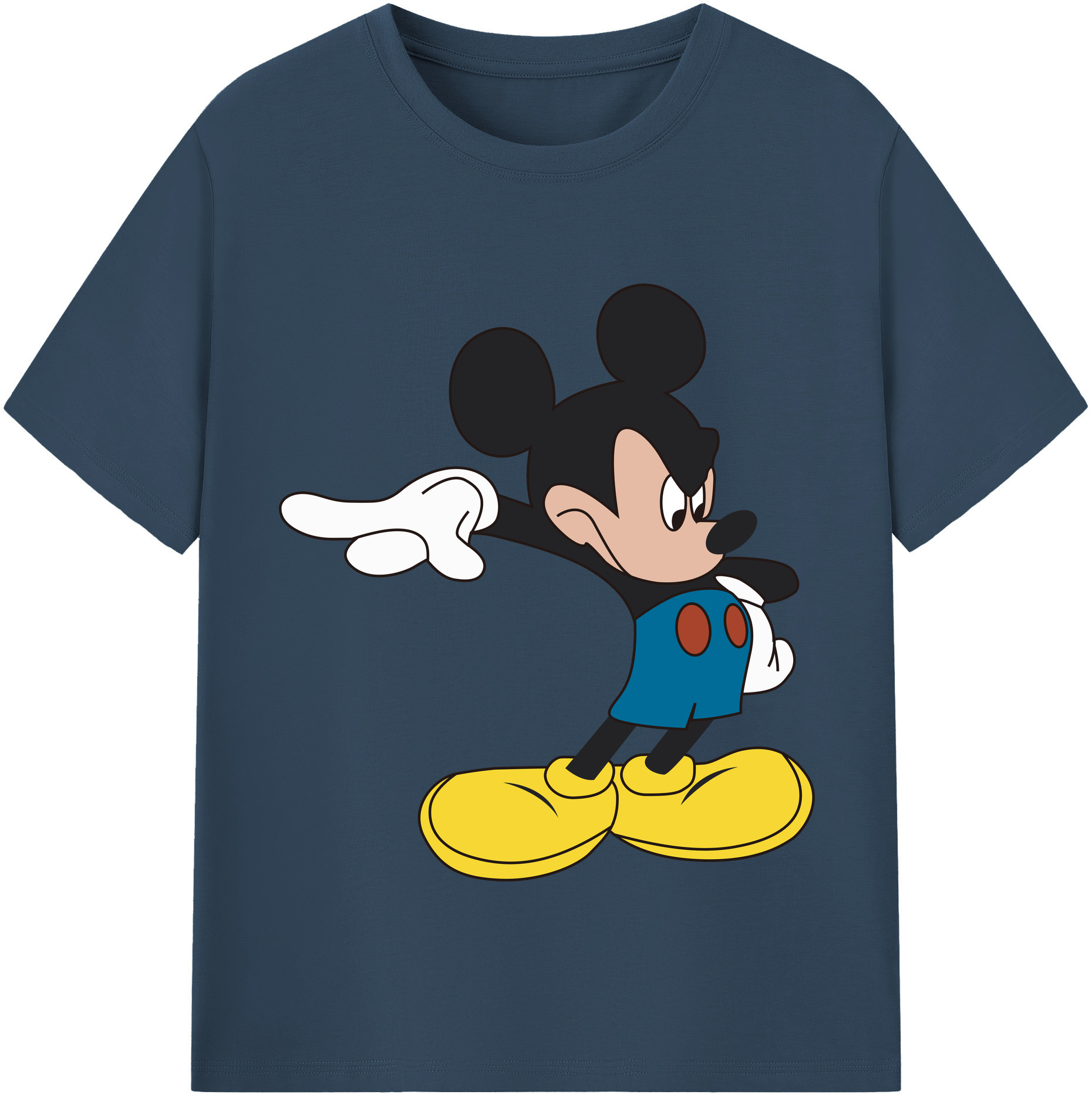 （画像用） ミッキーマウス Mickey Mouse 綿100％半袖Tシャツ（フロントプリント）