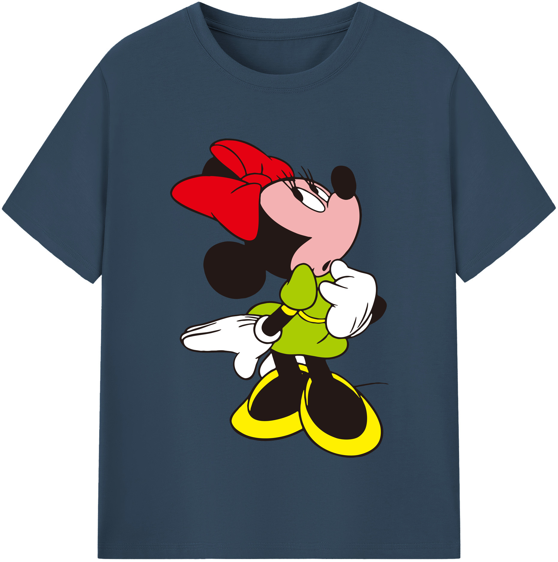 （画像用） ミッキーマウス Mickey Mouse 綿100％半袖Tシャツ（フロントプリント）
