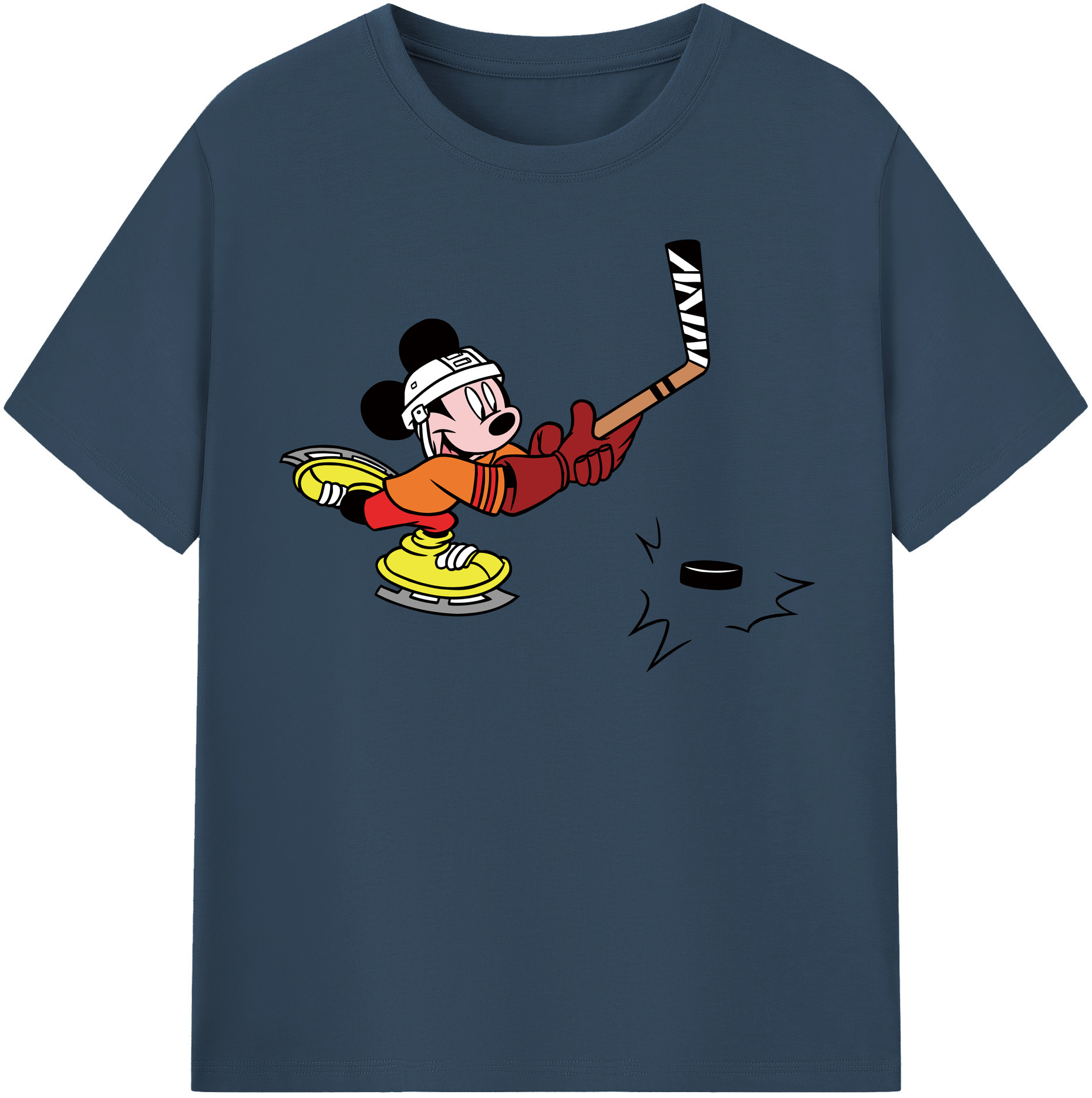 （画像用） ミッキーマウス Mickey Mouse 綿100％半袖Tシャツ（フロントプリント）