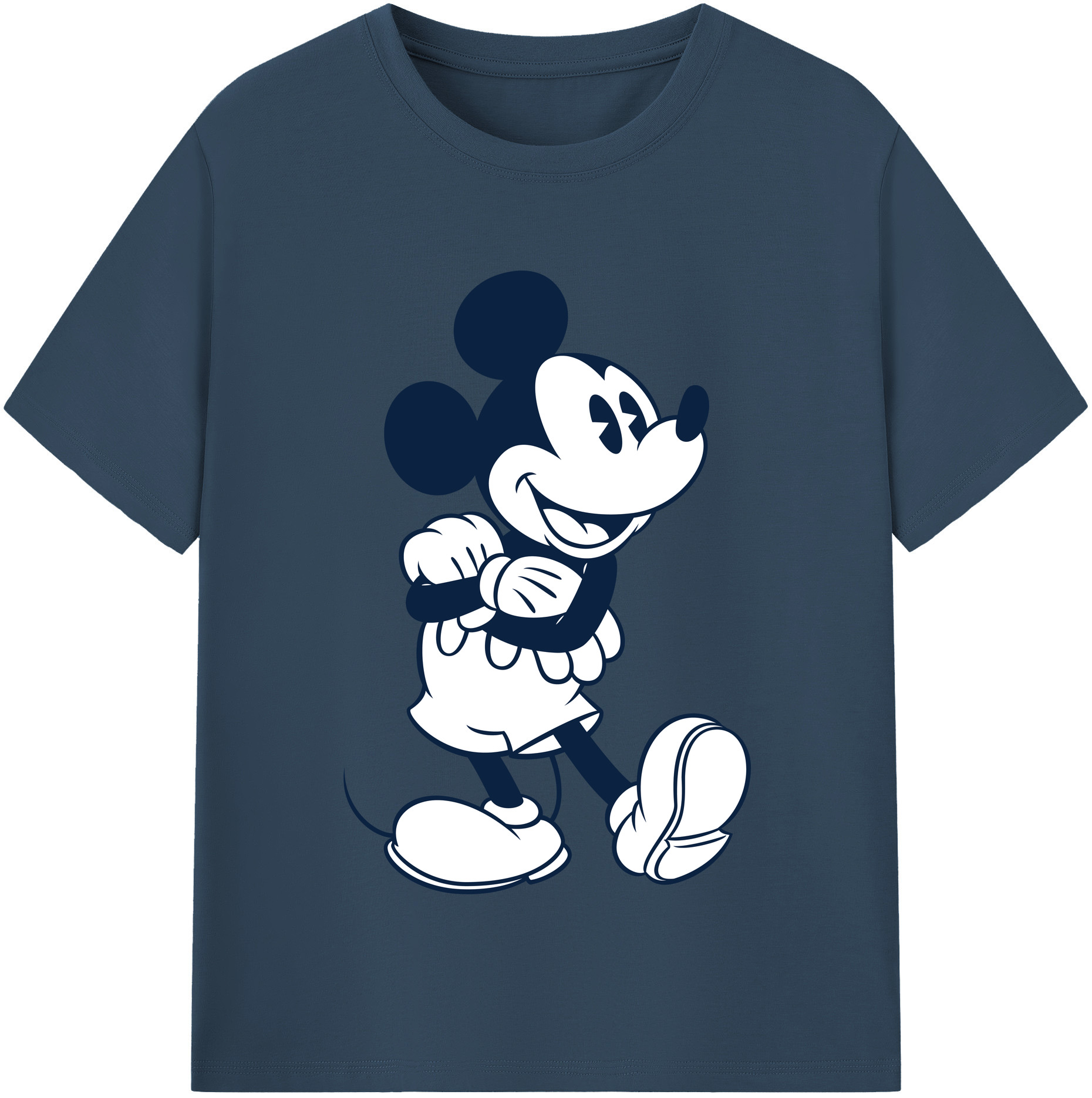 （画像用） ミッキーマウス Mickey Mouse 綿100％半袖Tシャツ（フロントプリント）