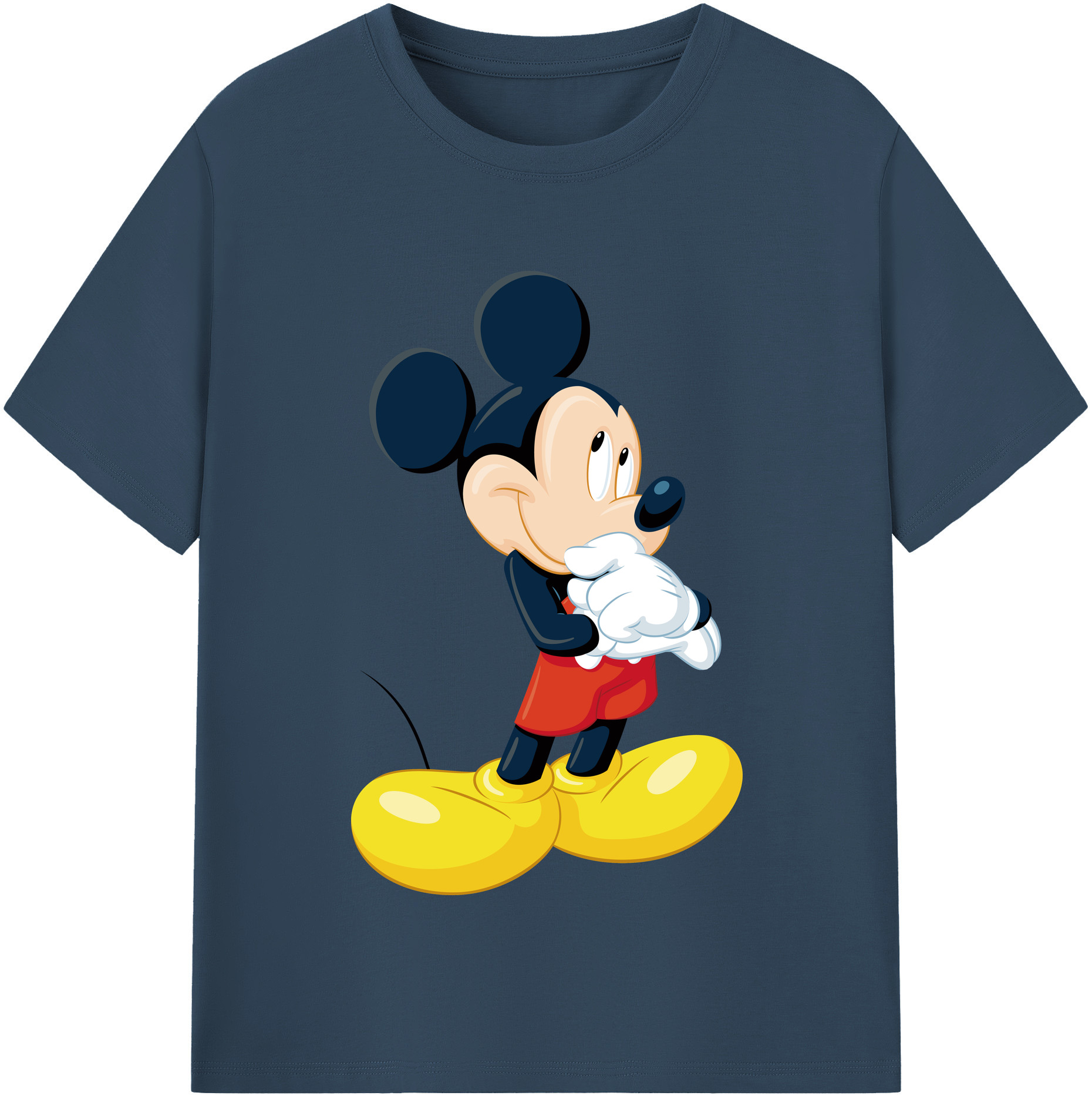 （画像用） ミッキーマウス Mickey Mouse 綿100％半袖Tシャツ（フロントプリント）