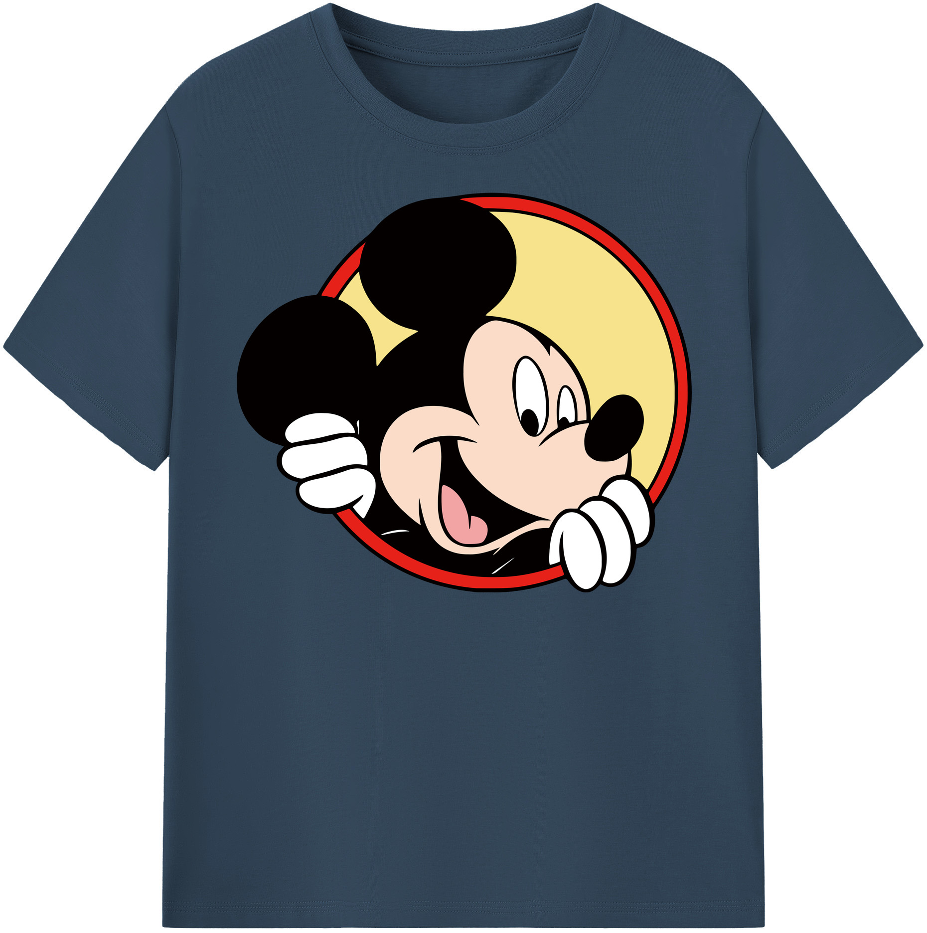 （画像用） ミッキーマウス Mickey Mouse 綿100％半袖Tシャツ（フロントプリント）