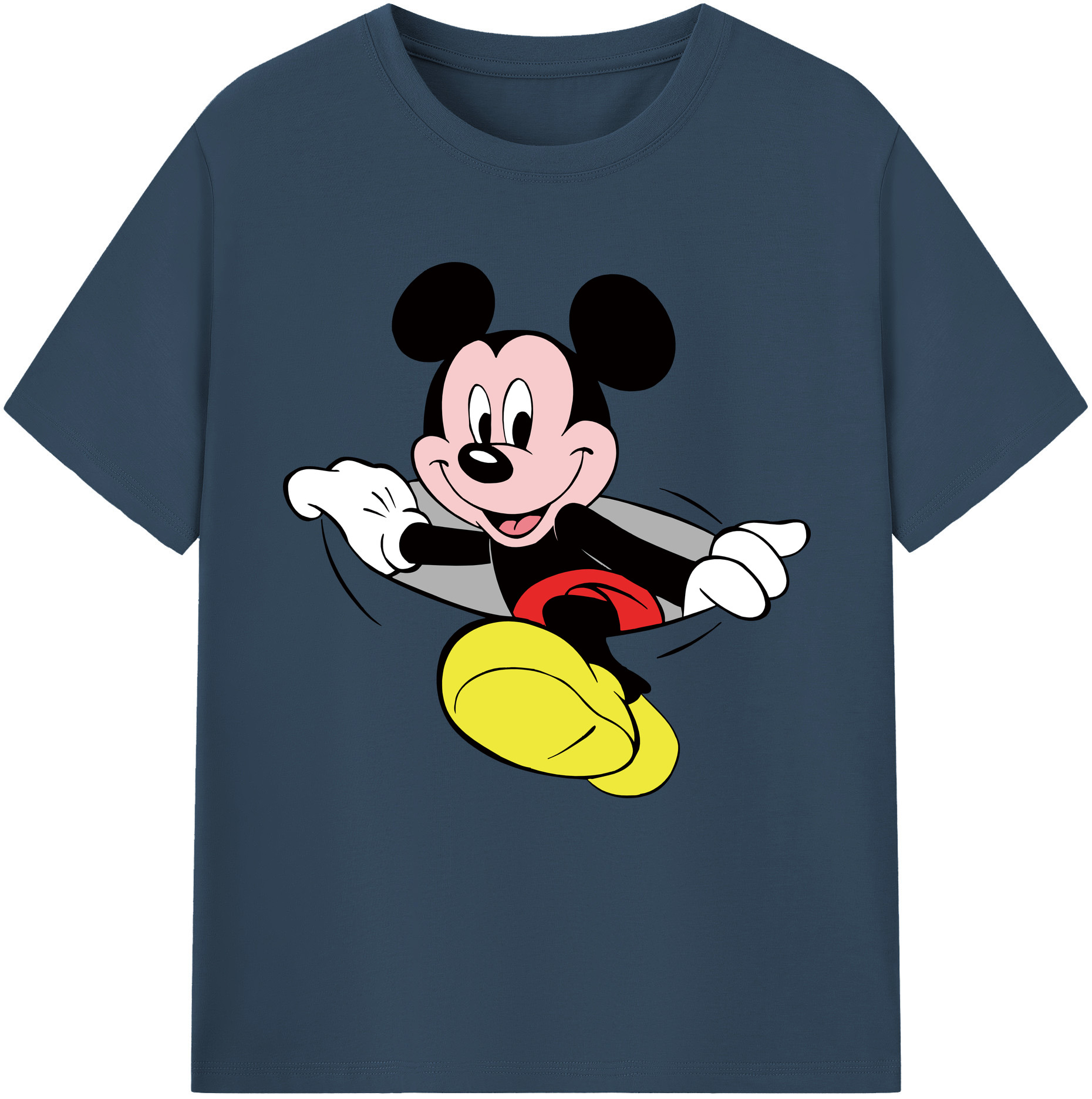 （画像用） ミッキーマウス Mickey Mouse 綿100％半袖Tシャツ（フロントプリント）