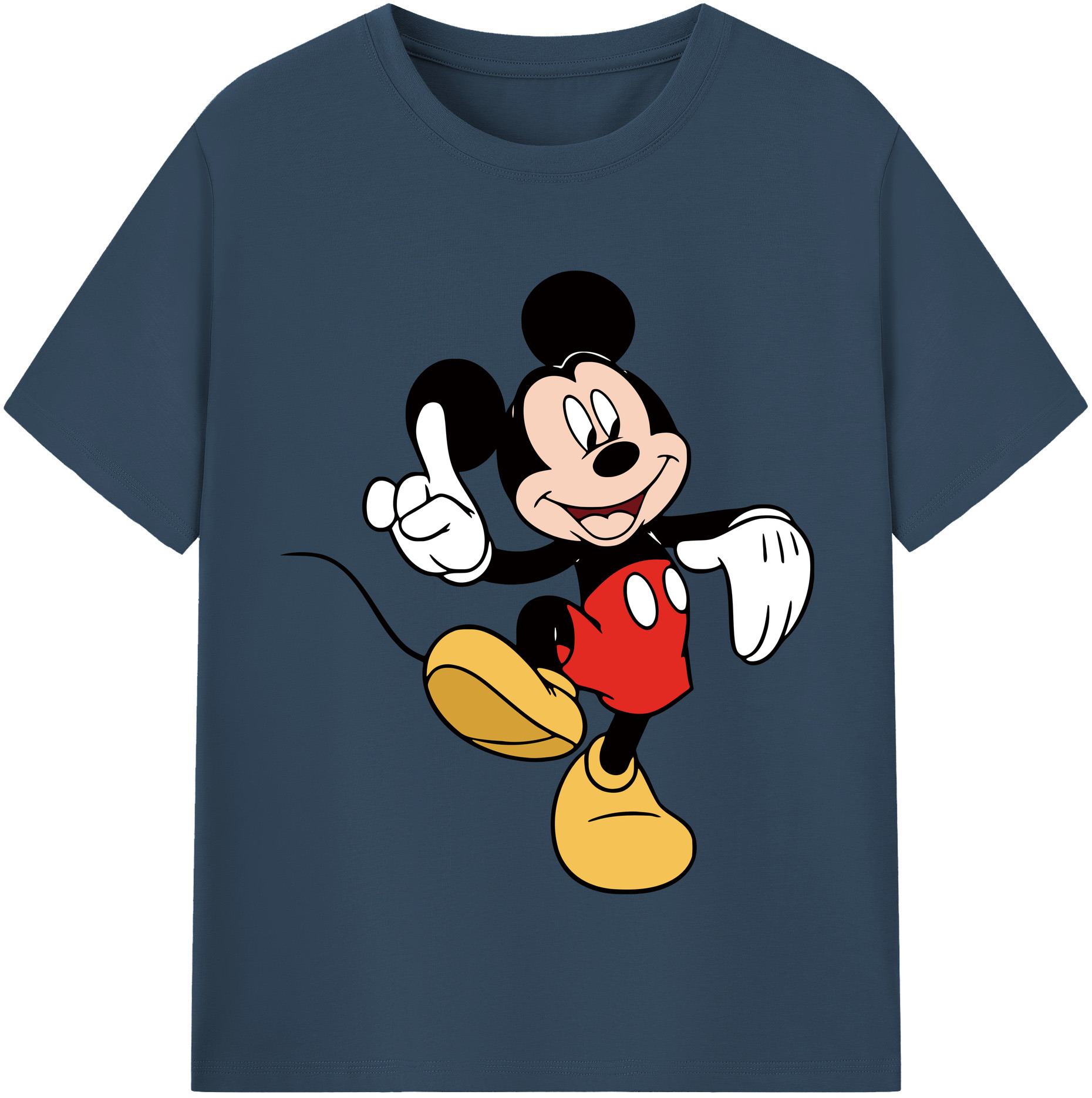 （画像用） ミッキーマウス Mickey Mouse 綿100％半袖Tシャツ（フロントプリント）