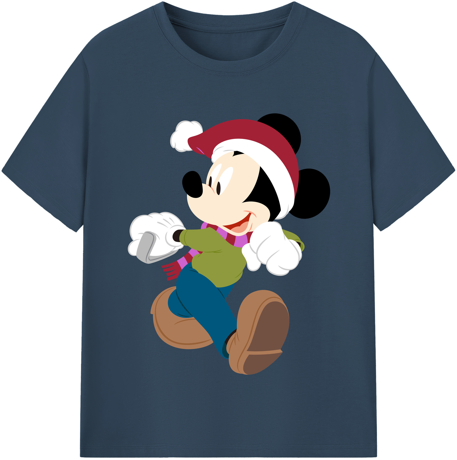（画像用） ミッキーマウス Mickey Mouse 綿100％半袖Tシャツ（フロントプリント）