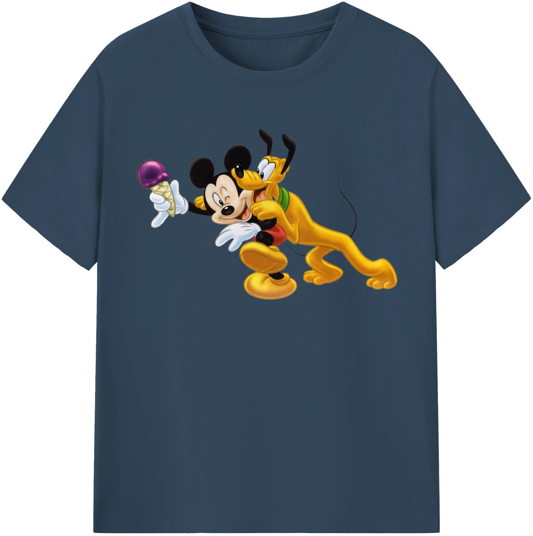 （画像用） ミッキーマウス Mickey Mouse 綿100％半袖Tシャツ（フロントプリント）