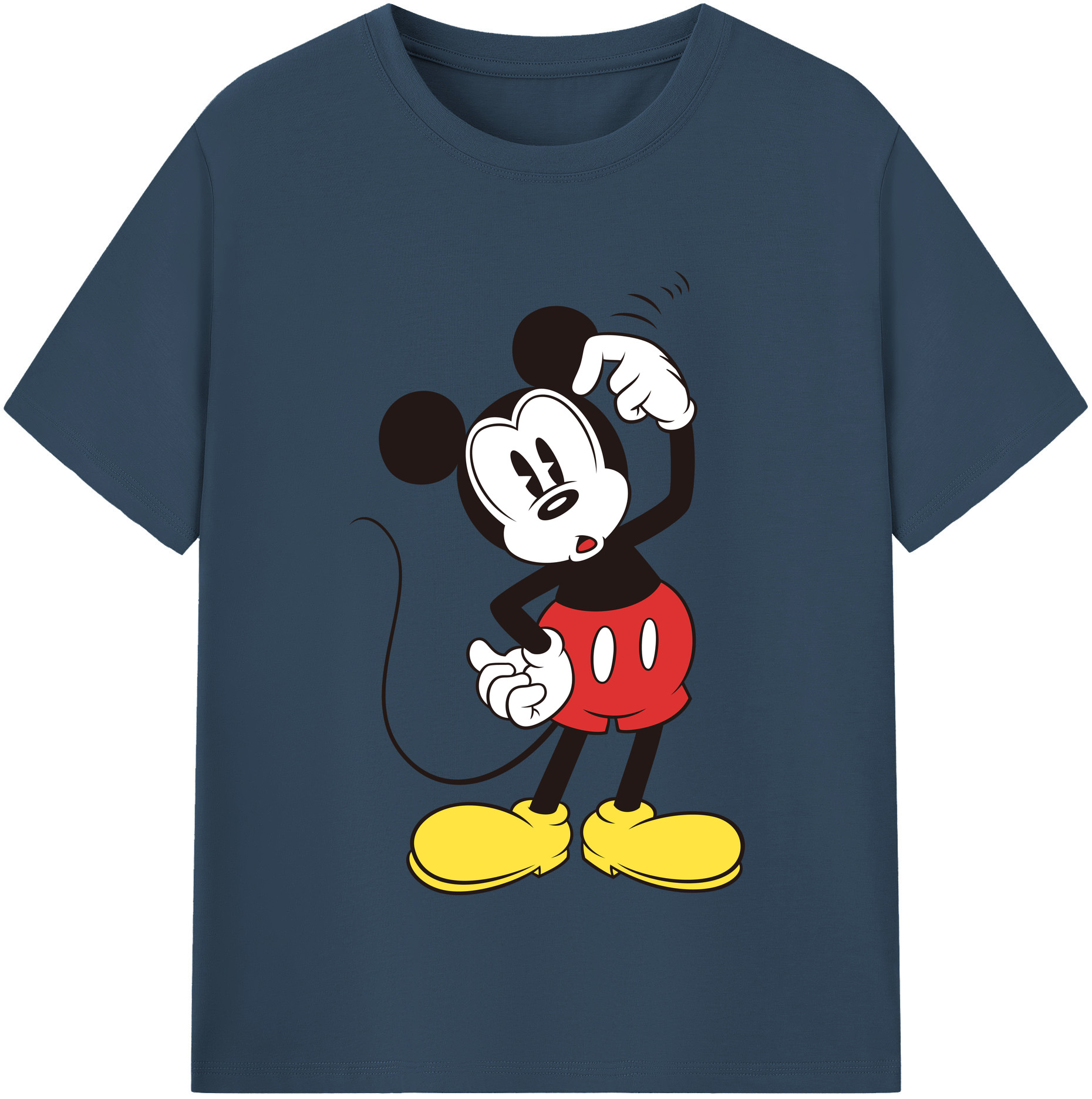 （画像用） ミッキーマウス Mickey Mouse 綿100％半袖Tシャツ（フロントプリント）
