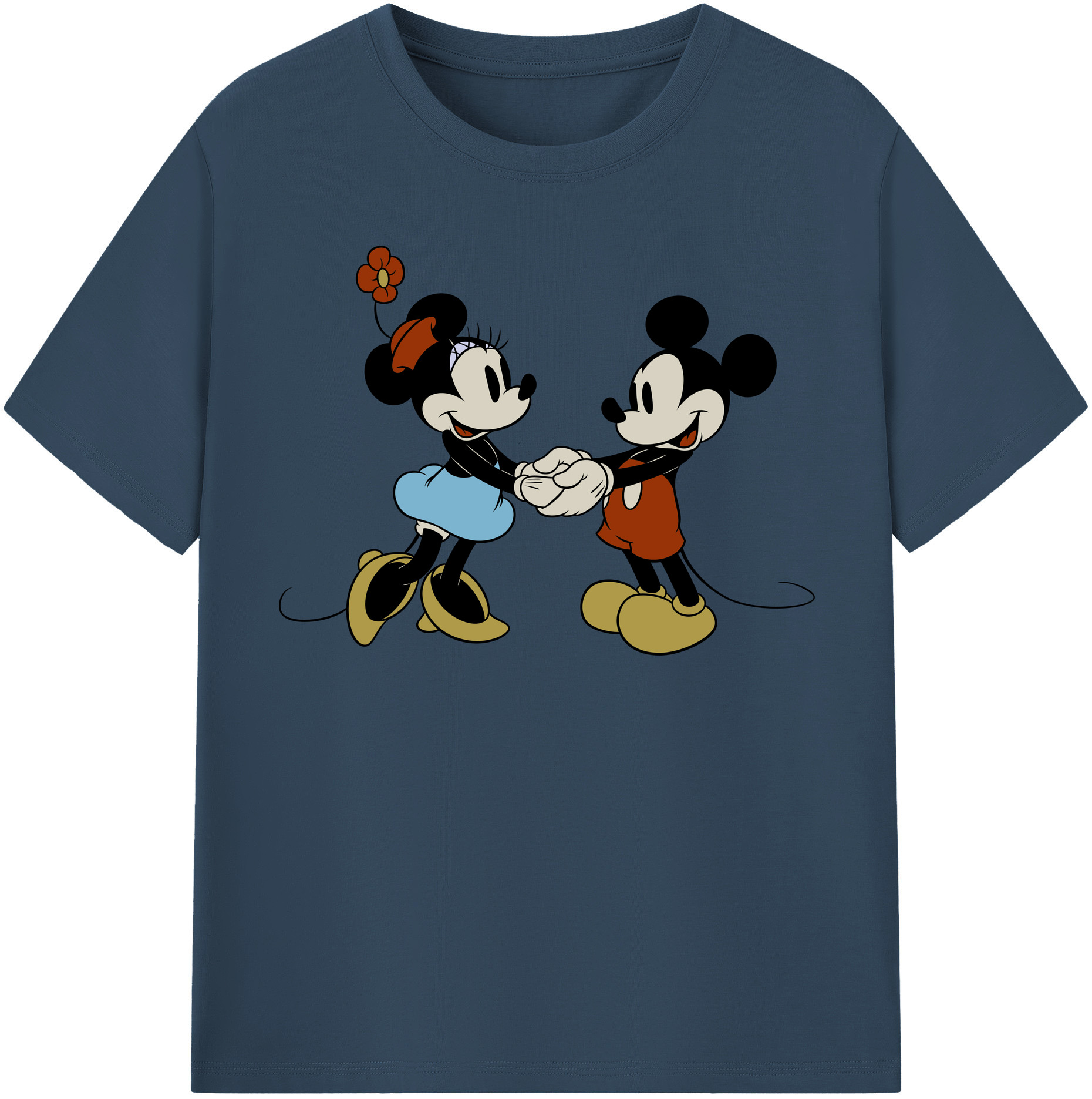 （画像用） ミッキーマウス Mickey Mouse 綿100％半袖Tシャツ（フロントプリント）