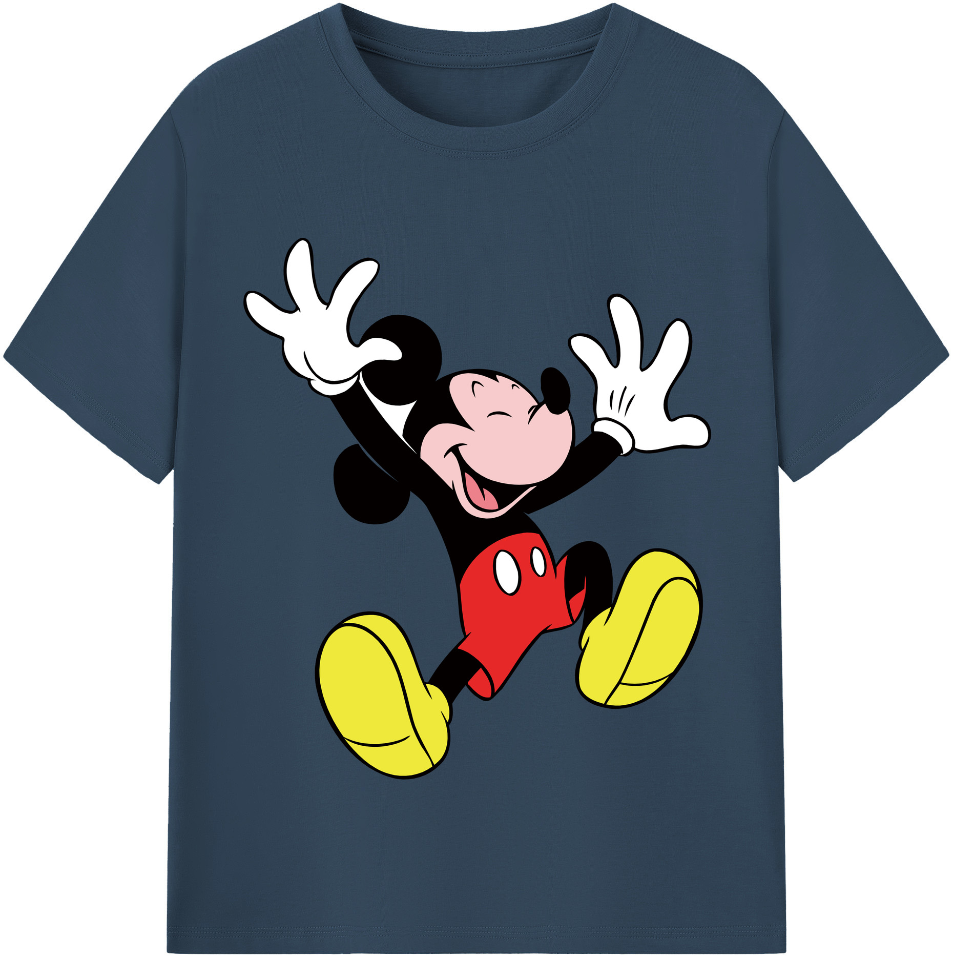 （画像用） ミッキーマウス Mickey Mouse 綿100％半袖Tシャツ（フロントプリント）