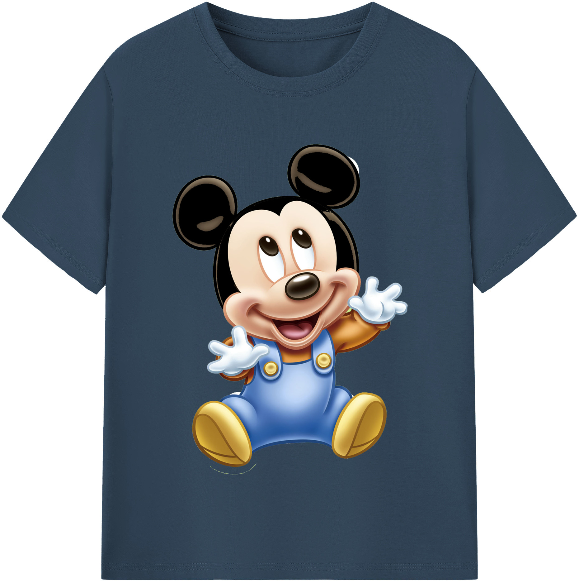 （画像用） ミッキーマウス Mickey Mouse 綿100％半袖Tシャツ（フロントプリント）