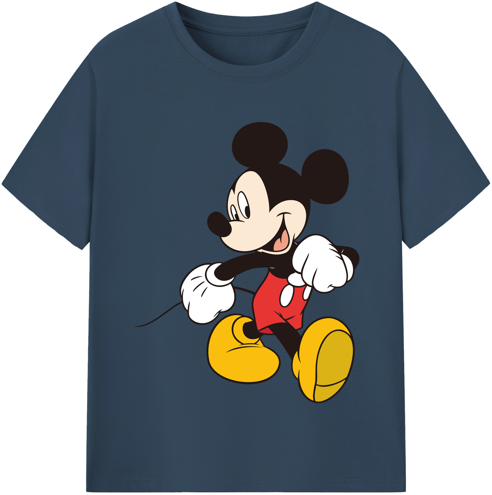 （画像用） ミッキーマウス Mickey Mouse 綿100％半袖Tシャツ（フロントプリント）