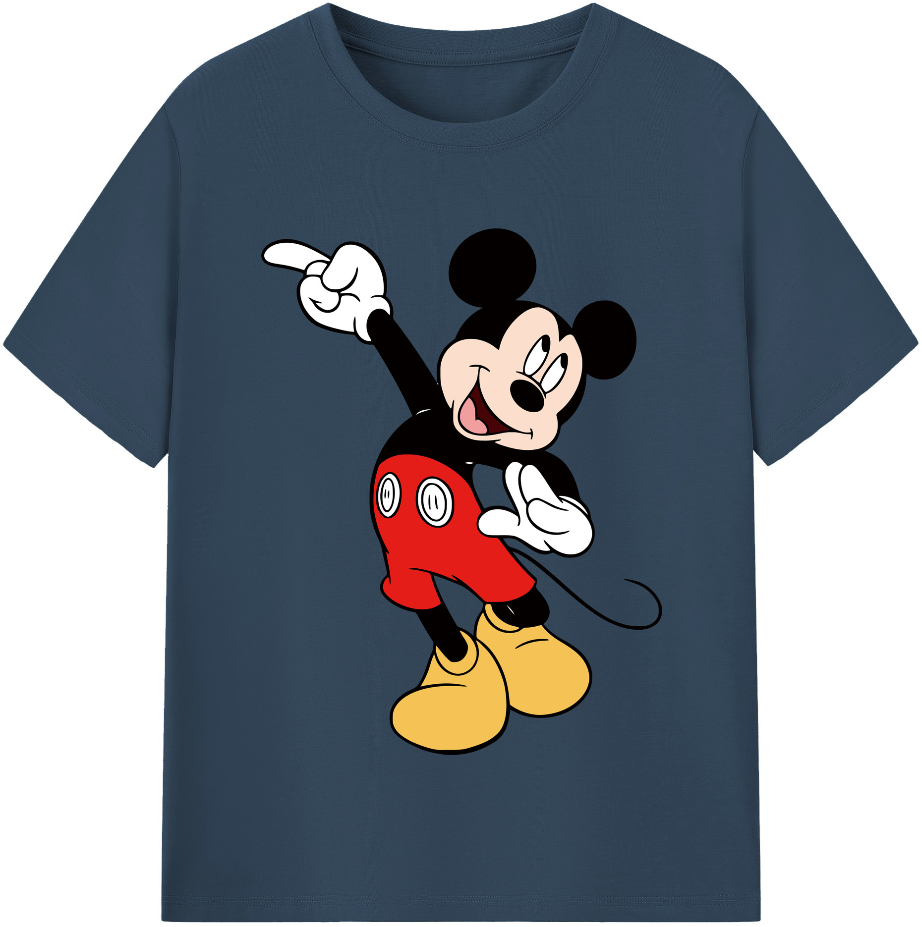 （画像用） ミッキーマウス Mickey Mouse 綿100％半袖Tシャツ（フロントプリント）