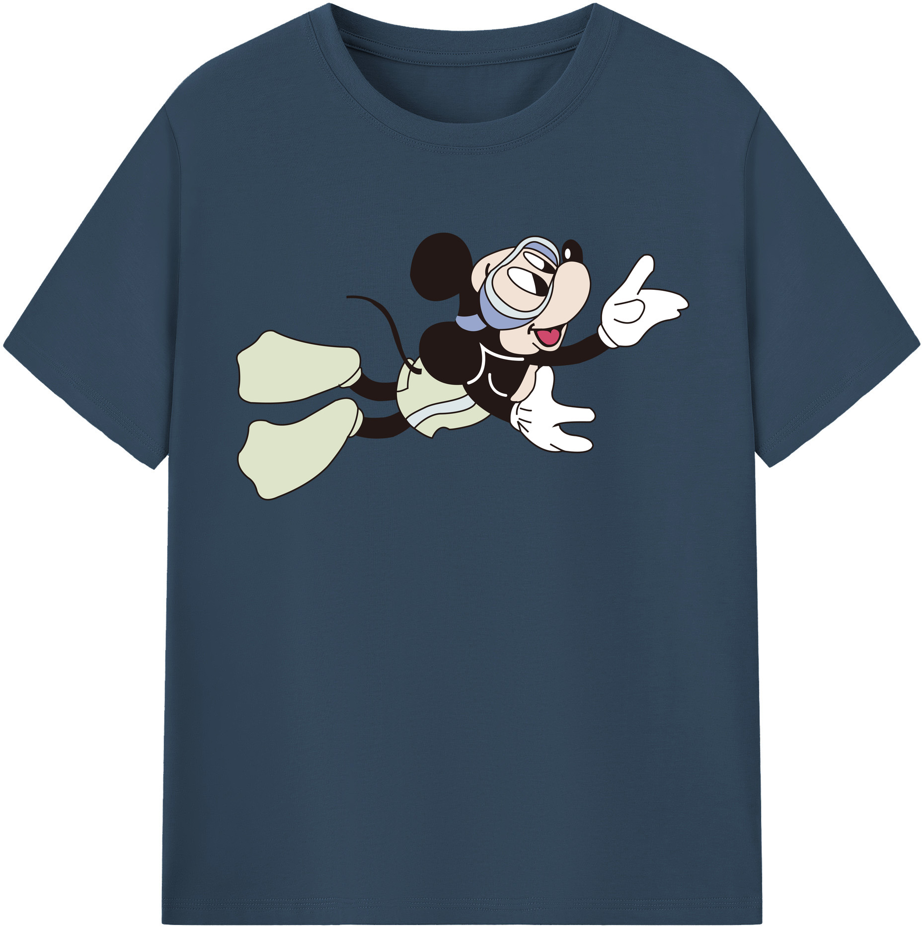 （画像用） ミッキーマウス Mickey Mouse 綿100％半袖Tシャツ（フロントプリント）
