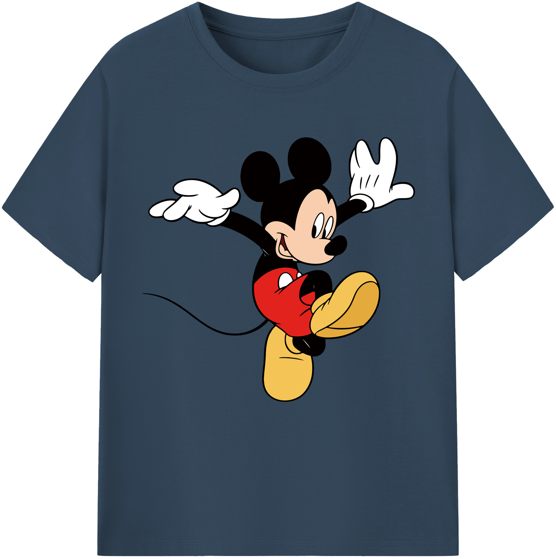 （画像用） ミッキーマウス Mickey Mouse 綿100％半袖Tシャツ（フロントプリント）